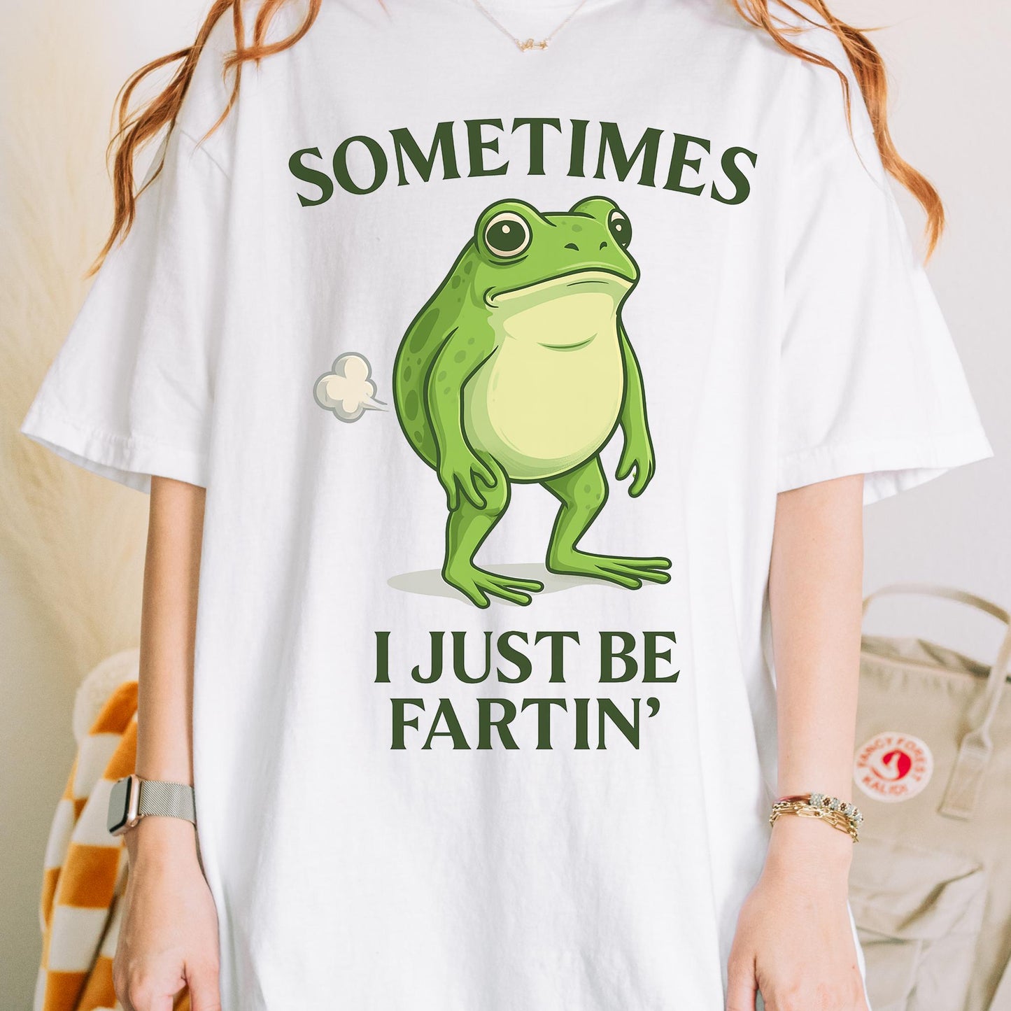 Farting Frog Tshirt, Hilarious Gag Gift Toad Shirt, Flatulence Tee, Goofy Meme Animal Lover T-Shirt