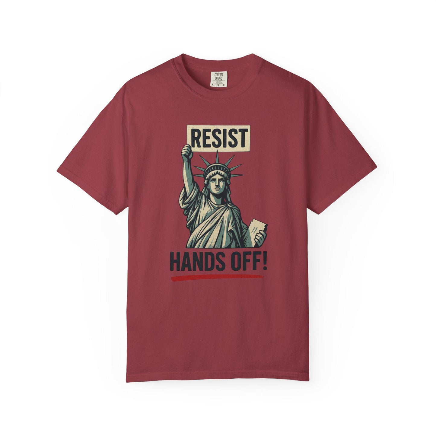 Resist Hands Off Lady Liberty Shirt, Anti Trump Anti MAGA T-Shirt, Leftist Liberal Women Empowerment Tee, FDT Tshirt Gift For Her Rights