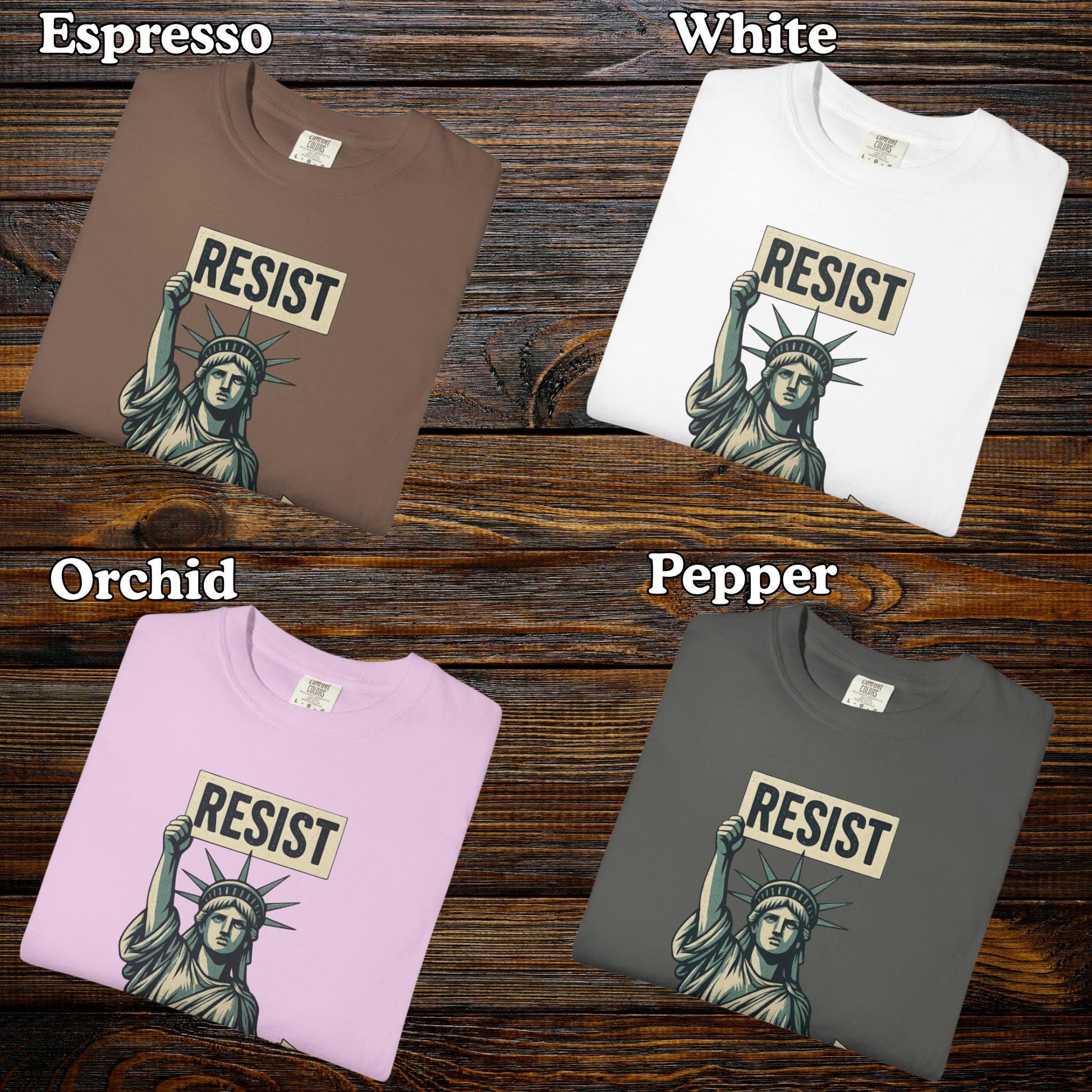 Resist Hands Off Lady Liberty Shirt, Anti Trump Anti MAGA T-Shirt, Leftist Liberal Women Empowerment Tee, FDT Tshirt Gift For Her Rights