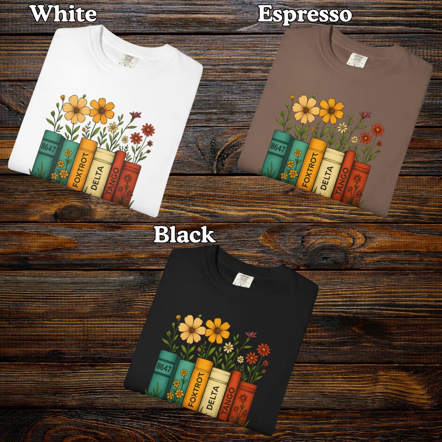 Foxtrot Delta Tango Tshirt, Subtle FDT Shirt, 8647 Anti Trump Tee, Progressive Socialist Flowers Banned Books T-Shirt