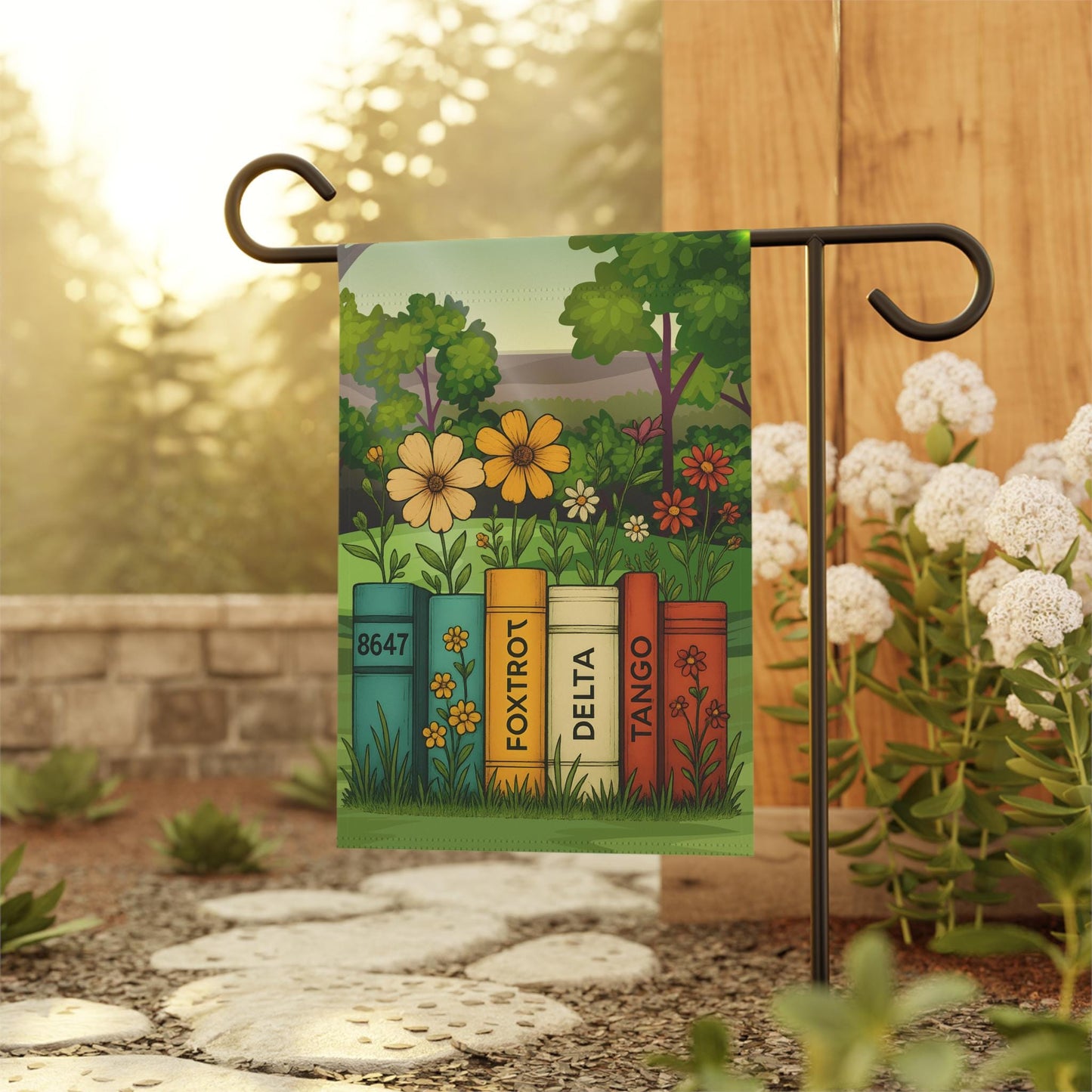 Foxtrot Delta Tango Yard Flag, Bookish 8647 Flower Garden Decor, Outdoor Weatherproof Banner For Home, Subtle Anti Trump Anti MAGA Flags FDT