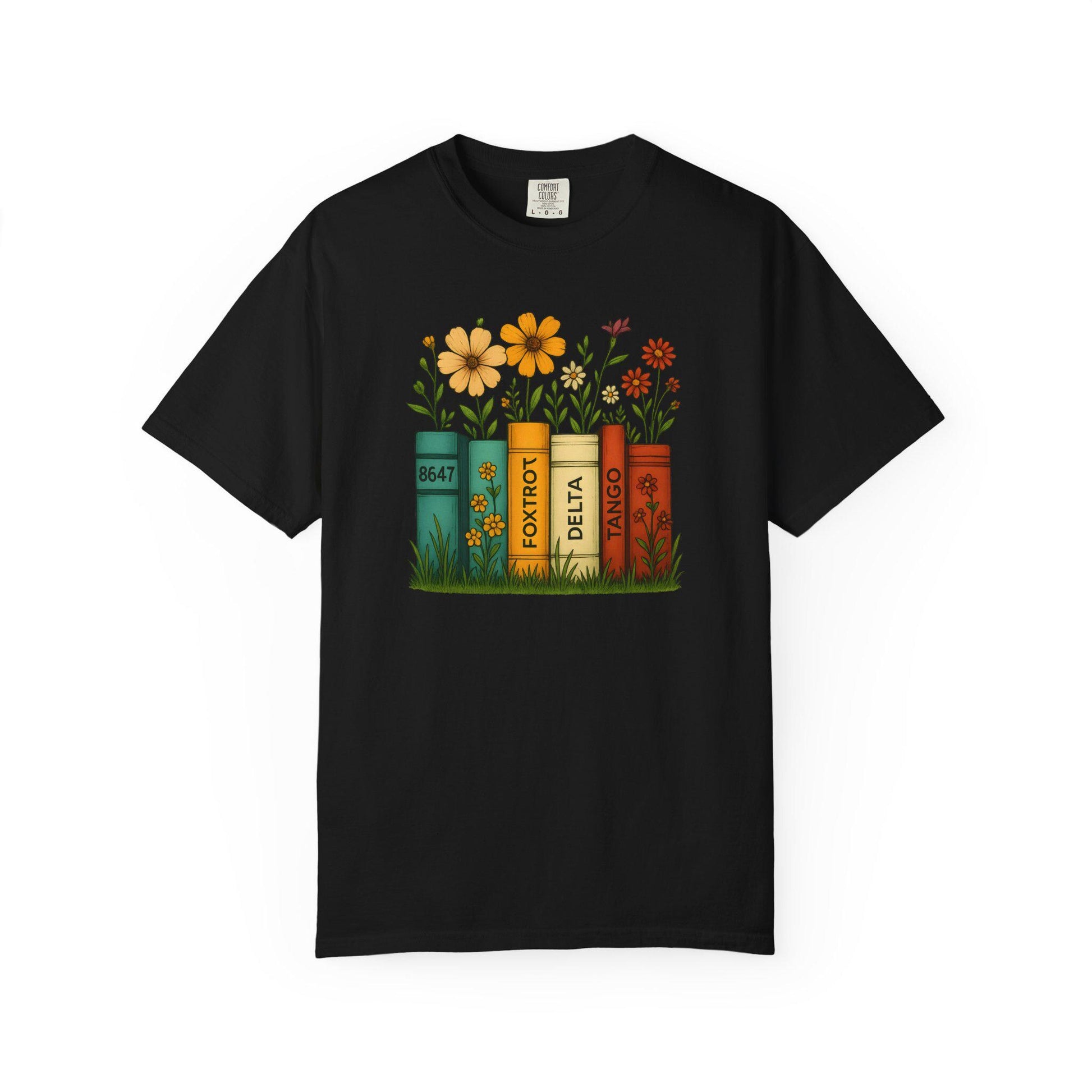 Foxtrot Delta Tango Tshirt, Subtle FDT Shirt, 8647 Anti Trump Tee, Progressive Socialist Flowers Banned Books T-Shirt