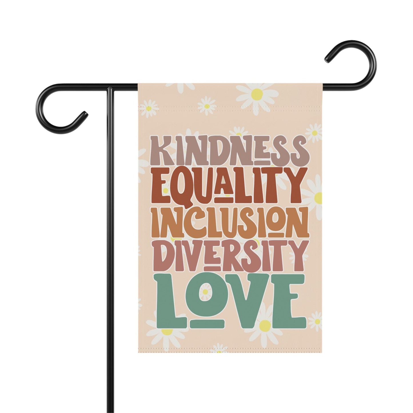 Kindness Equality Inclusion Diversity Love Yard Flag, Liberal Spring Garden Banner, FDT LGBTQIA+ Rights, Leftist Home Decor, Eat The Rich