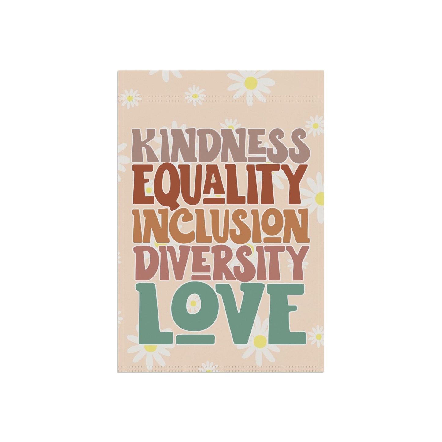 Kindness Equality Inclusion Diversity Love Yard Flag, Liberal Spring Garden Banner, FDT LGBTQIA+ Rights, Leftist Home Decor, Eat The Rich