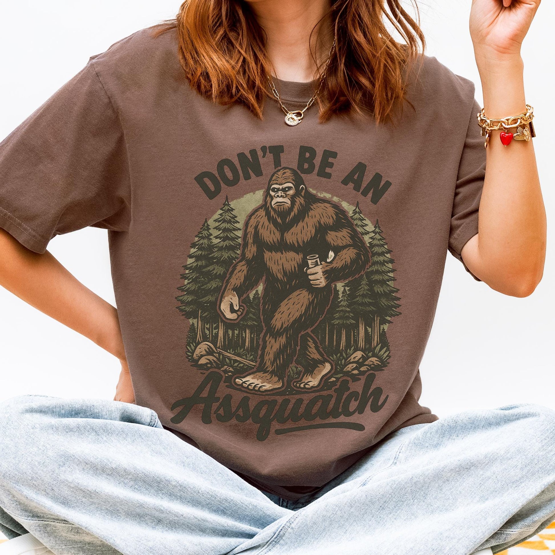 Assquatch Tshirt, Funny Sasquatch Shirt, Big Foot Gag Gift Tee, Hilarious Trendy Meme T-Shirt For Friend