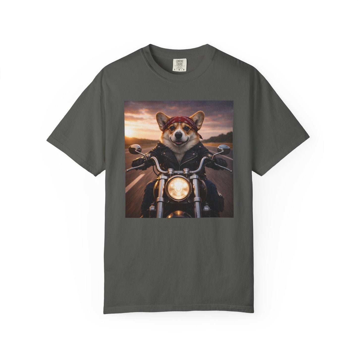 Biker Corgi Shirt, Hilarious Bike Life T-Shirt, Dog On Motorcycle Tshirt, Tee For Biker Husband Fathers Day Idea, Corgi Dad Gag Gift
