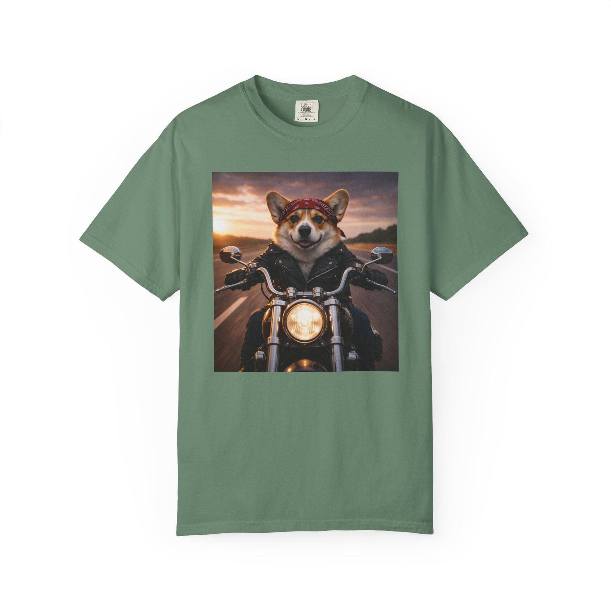 Biker Corgi Shirt, Hilarious Bike Life T-Shirt, Dog On Motorcycle Tshirt, Tee For Biker Husband Fathers Day Idea, Corgi Dad Gag Gift