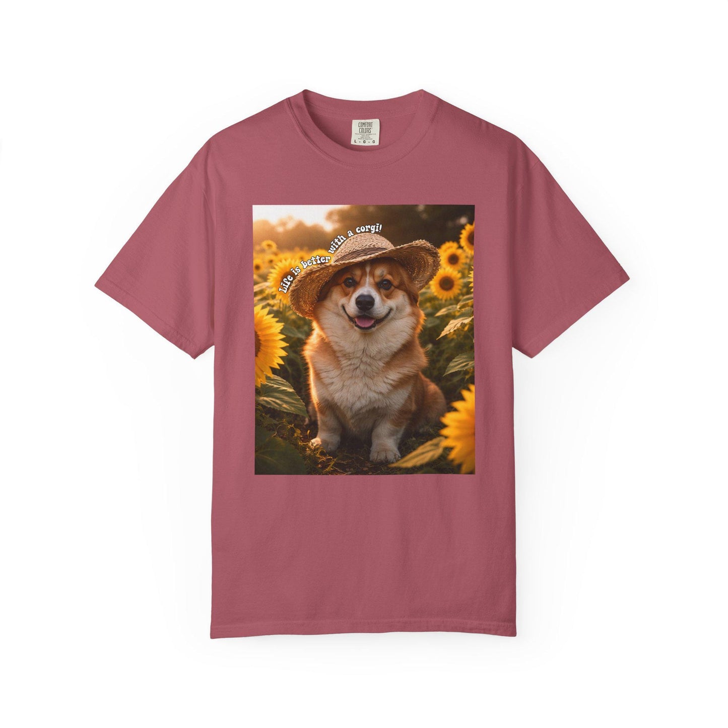 Life Is Better With A Corgi Shirt, Adorable Sunflower Corgi Mom T-Shirt, Dog Lover Tshirt, Spring Summer Flowers Tee