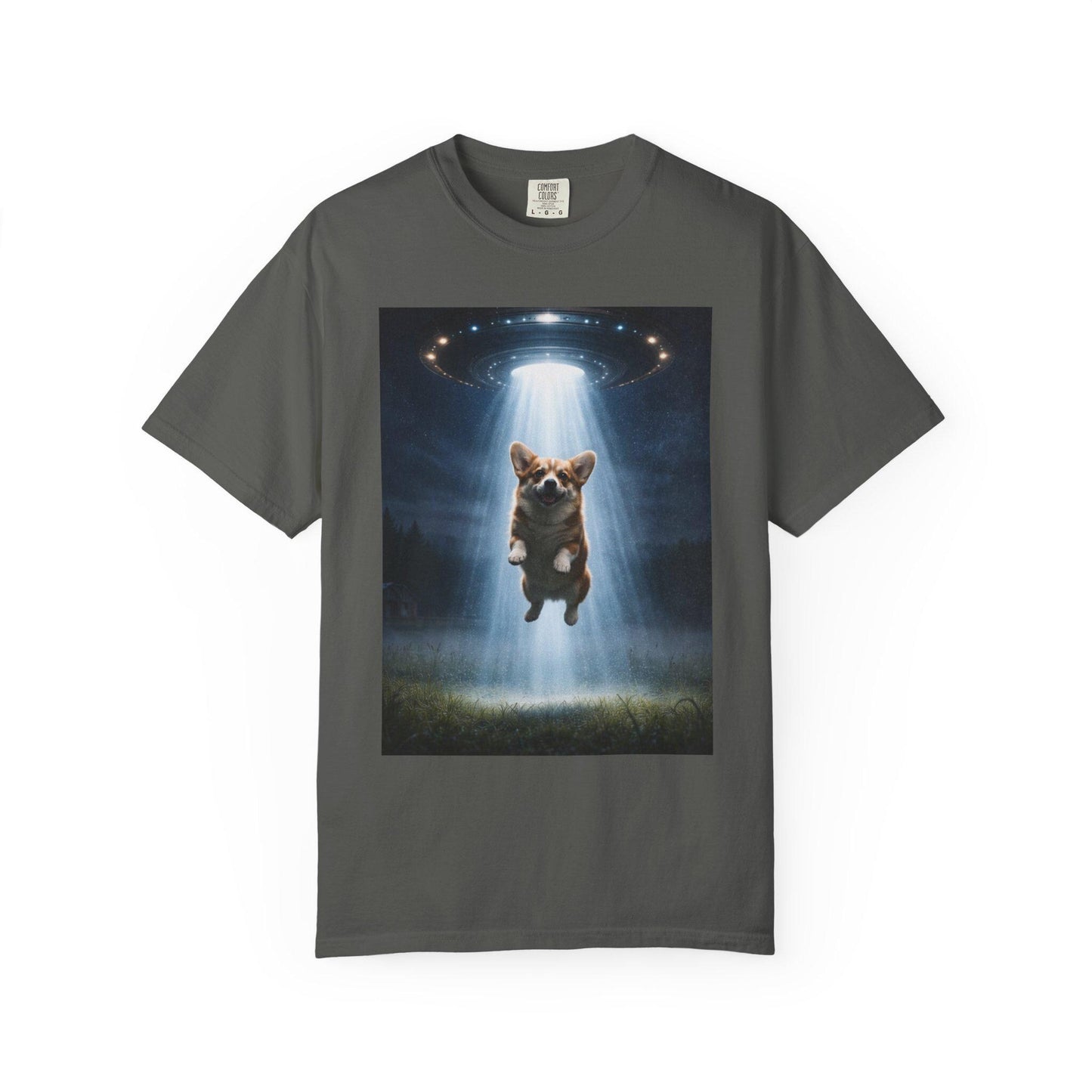 Corgi Shirt, Funny UFO T-Shirt, Hilarious Dog Lover Tshirt Gag Gift, Brainrot Meme Humor Tee, Corgi Mom Idea, Cursed Humor Gifts For Friend
