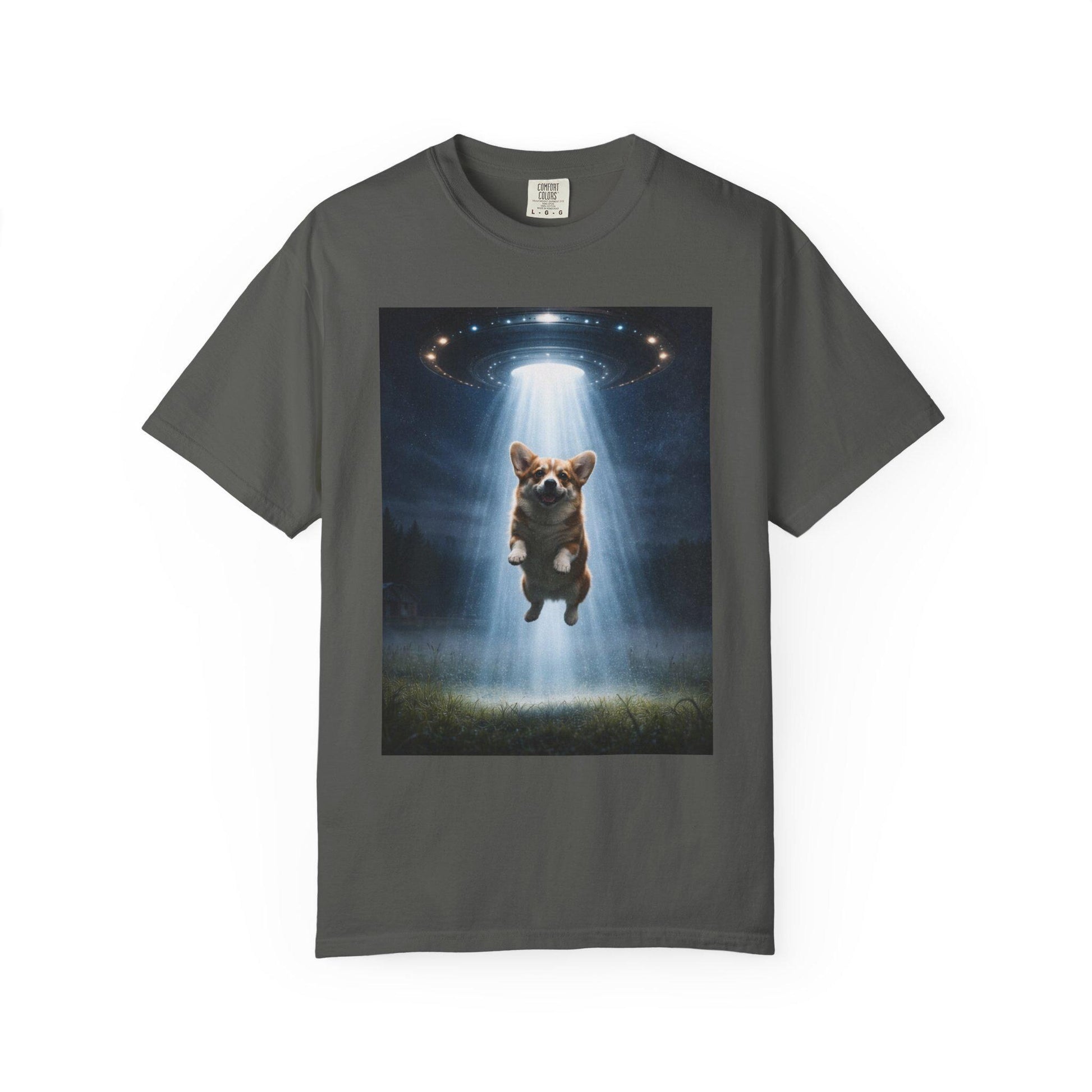 Corgi Shirt, Funny UFO T-Shirt, Hilarious Dog Lover Tshirt Gag Gift, Brainrot Meme Humor Tee, Corgi Mom Idea, Cursed Humor Gifts For Friend