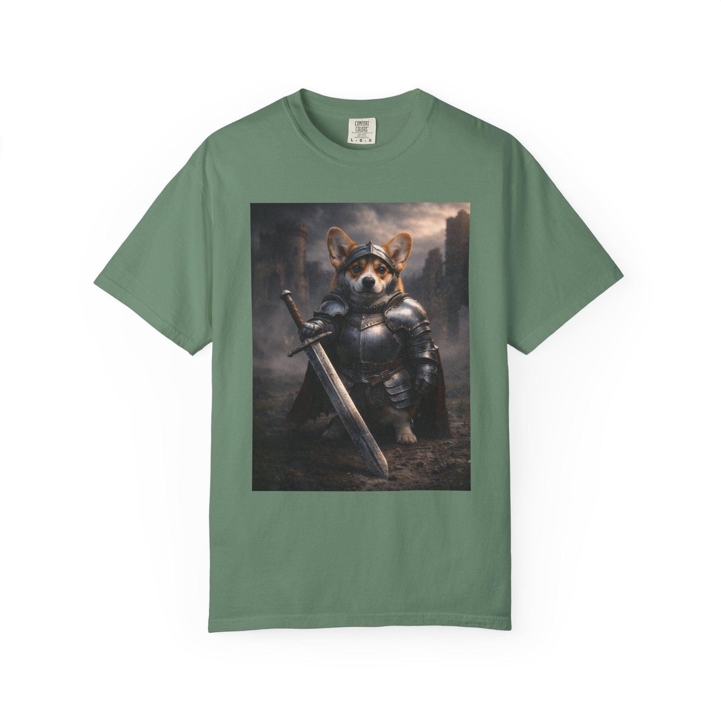Corgi Shirt, Medieval Knight Dog T-Shirt, Funny Renaissance Corgi Dad TShirt, I Love My Corgi Tee, Hilarious Gag Gift