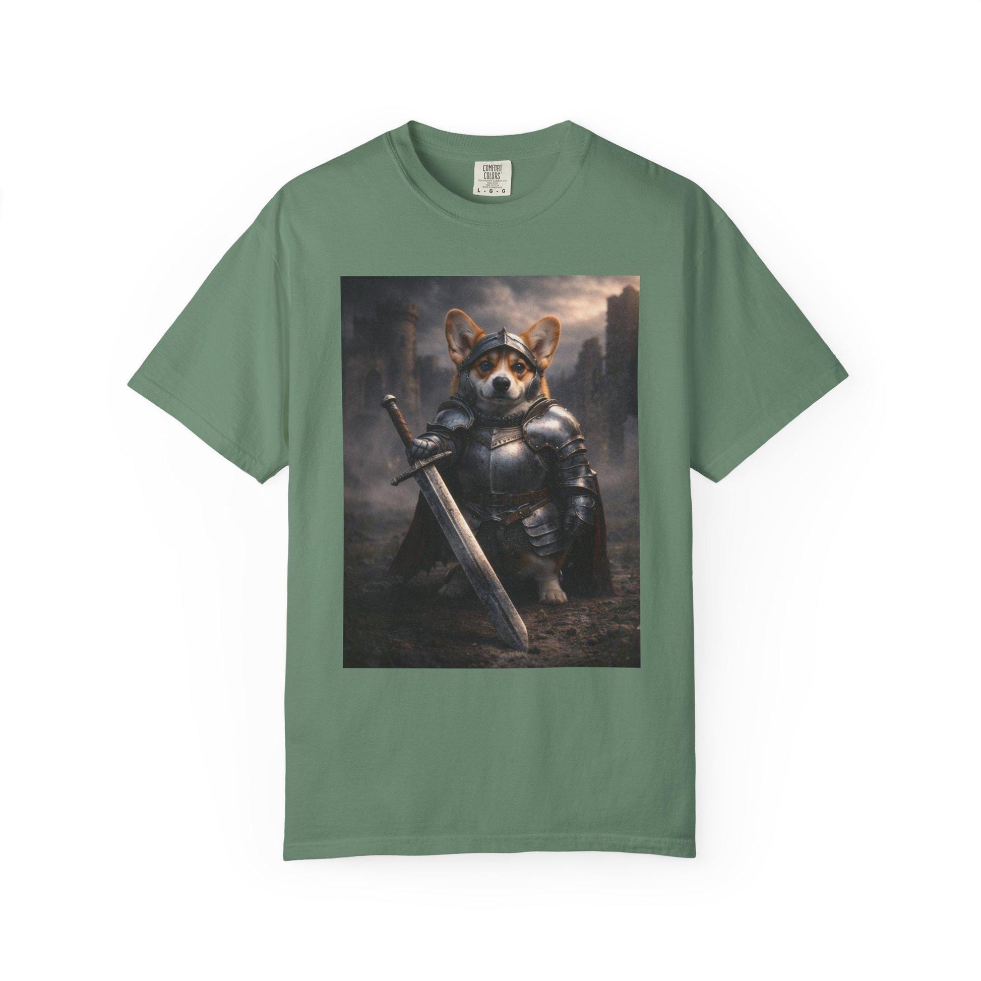 Corgi Shirt, Medieval Knight Dog T-Shirt, Funny Renaissance Corgi Dad TShirt, I Love My Corgi Tee, Hilarious Gag Gift