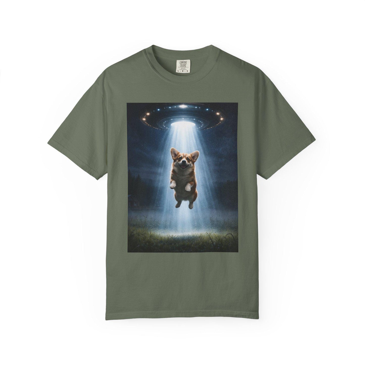 Corgi Shirt, Funny UFO T-Shirt, Hilarious Dog Lover Tshirt Gag Gift, Brainrot Meme Humor Tee, Corgi Mom Idea, Cursed Humor Gifts For Friend