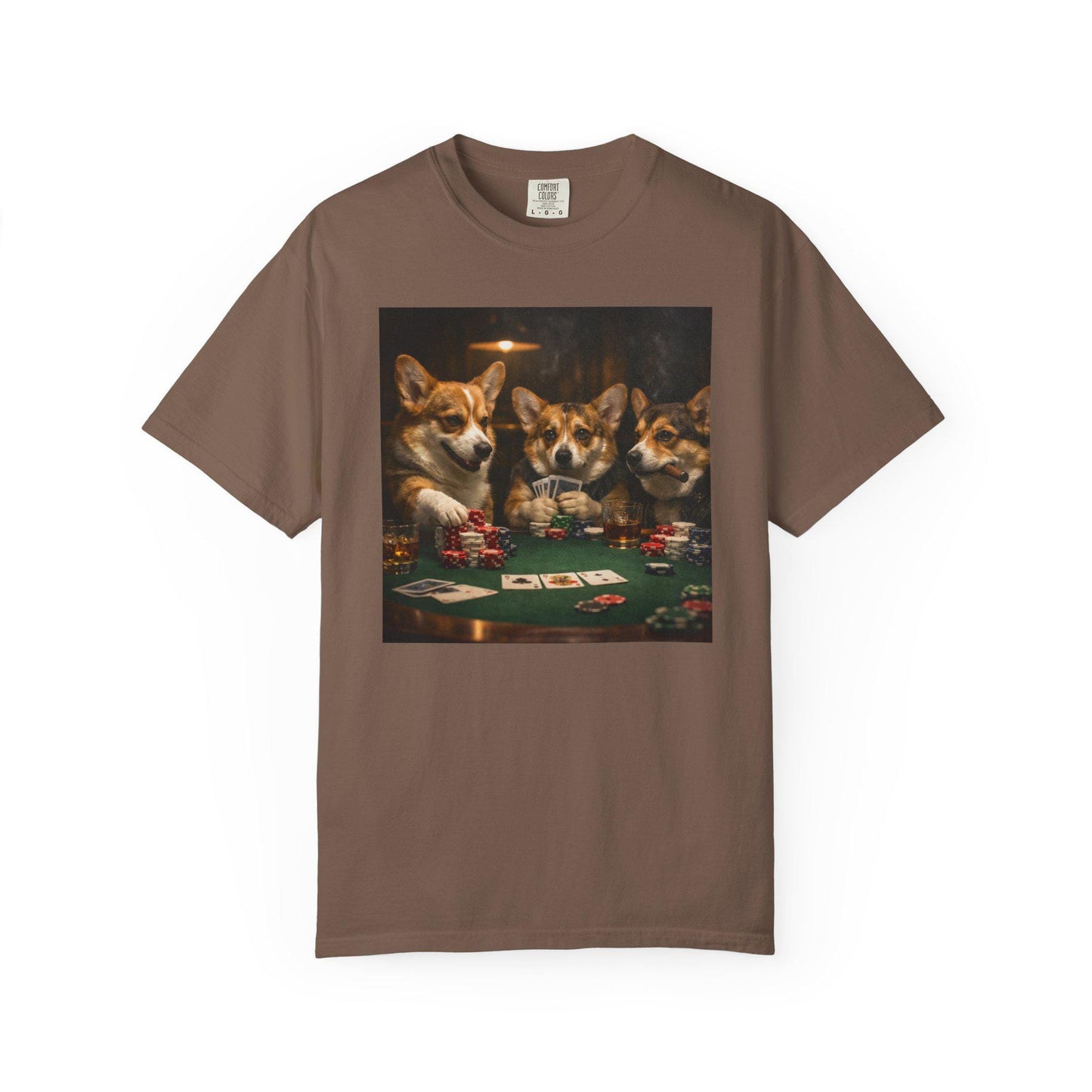 Poker Corgi Shirt, Hilarious Dog Lover T-Shirt, Cursed Humor Meme Tee, Brainrot Tshirt For Friend, Gag Gift Idea For Dog Lover