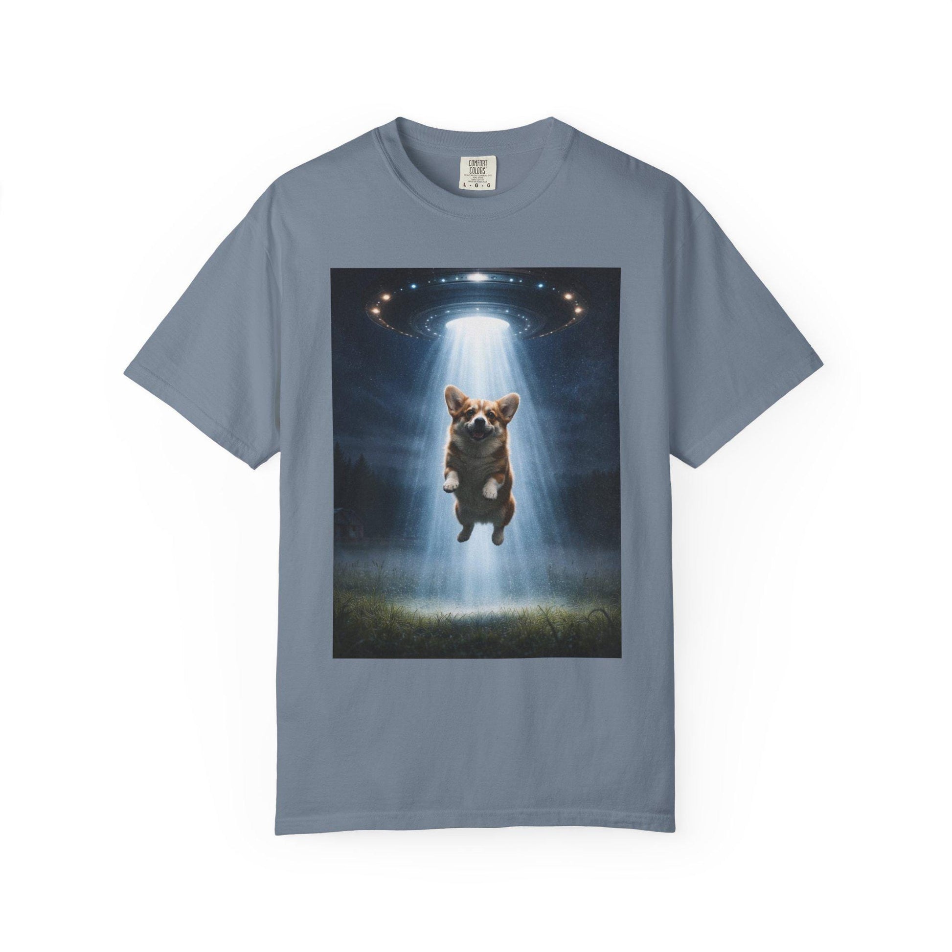 Corgi Shirt, Funny UFO T-Shirt, Hilarious Dog Lover Tshirt Gag Gift, Brainrot Meme Humor Tee, Corgi Mom Idea, Cursed Humor Gifts For Friend