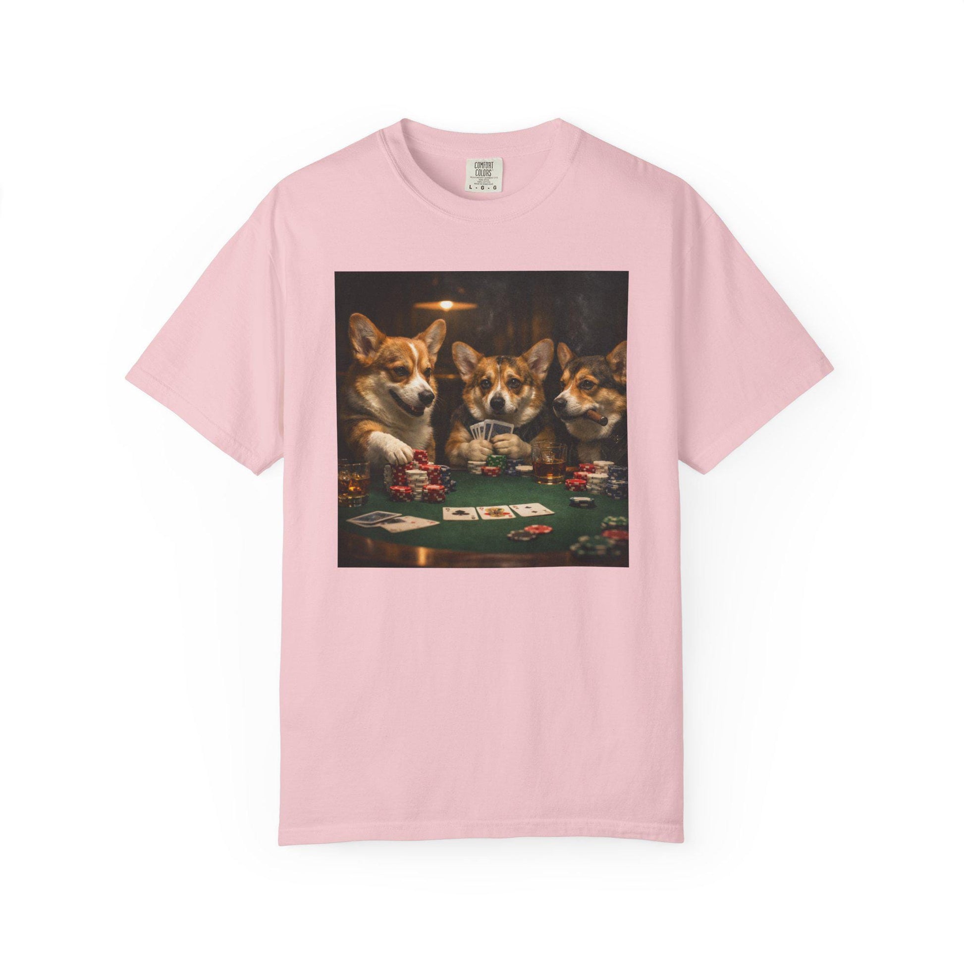 Poker Corgi Shirt, Hilarious Dog Lover T-Shirt, Cursed Humor Meme Tee, Brainrot Tshirt For Friend, Gag Gift Idea For Dog Lover