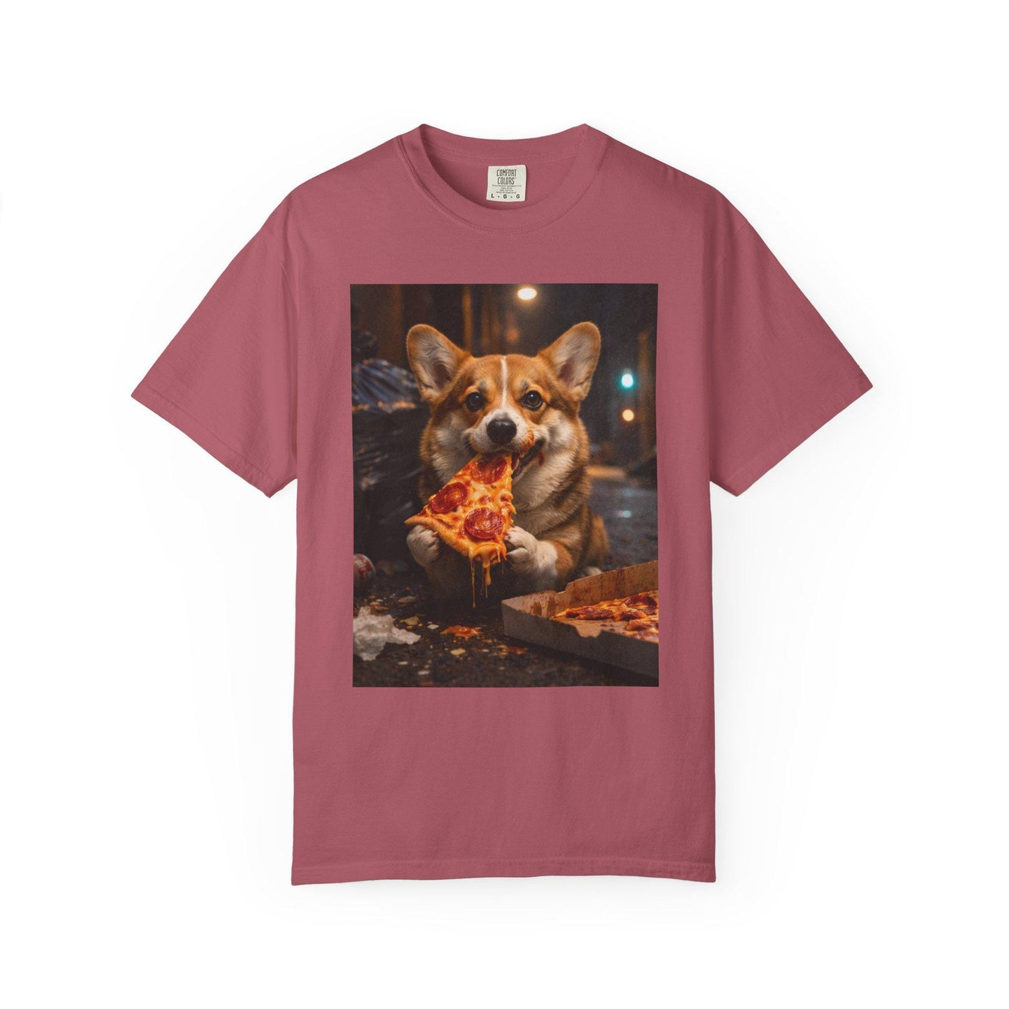 Corgi Shirt, Corgi Eating Pizza T-Shirt, Hilarious Meme Tee, Cursed Humor Tshirt Idea For Friend, Brainrot Gag Gift, Corgi Mom Joke