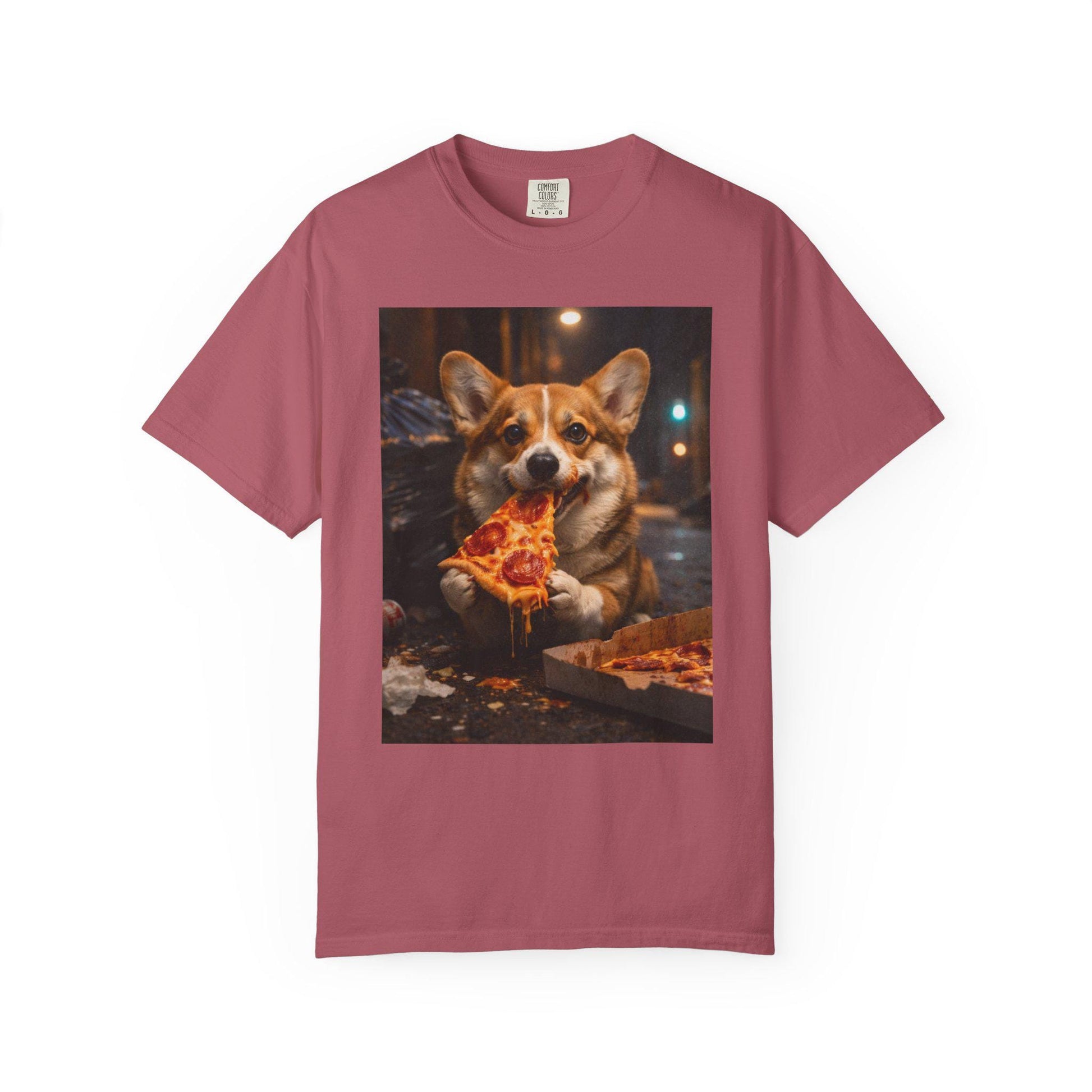 Corgi Shirt, Corgi Eating Pizza T-Shirt, Hilarious Meme Tee, Cursed Humor Tshirt Idea For Friend, Brainrot Gag Gift, Corgi Mom Joke