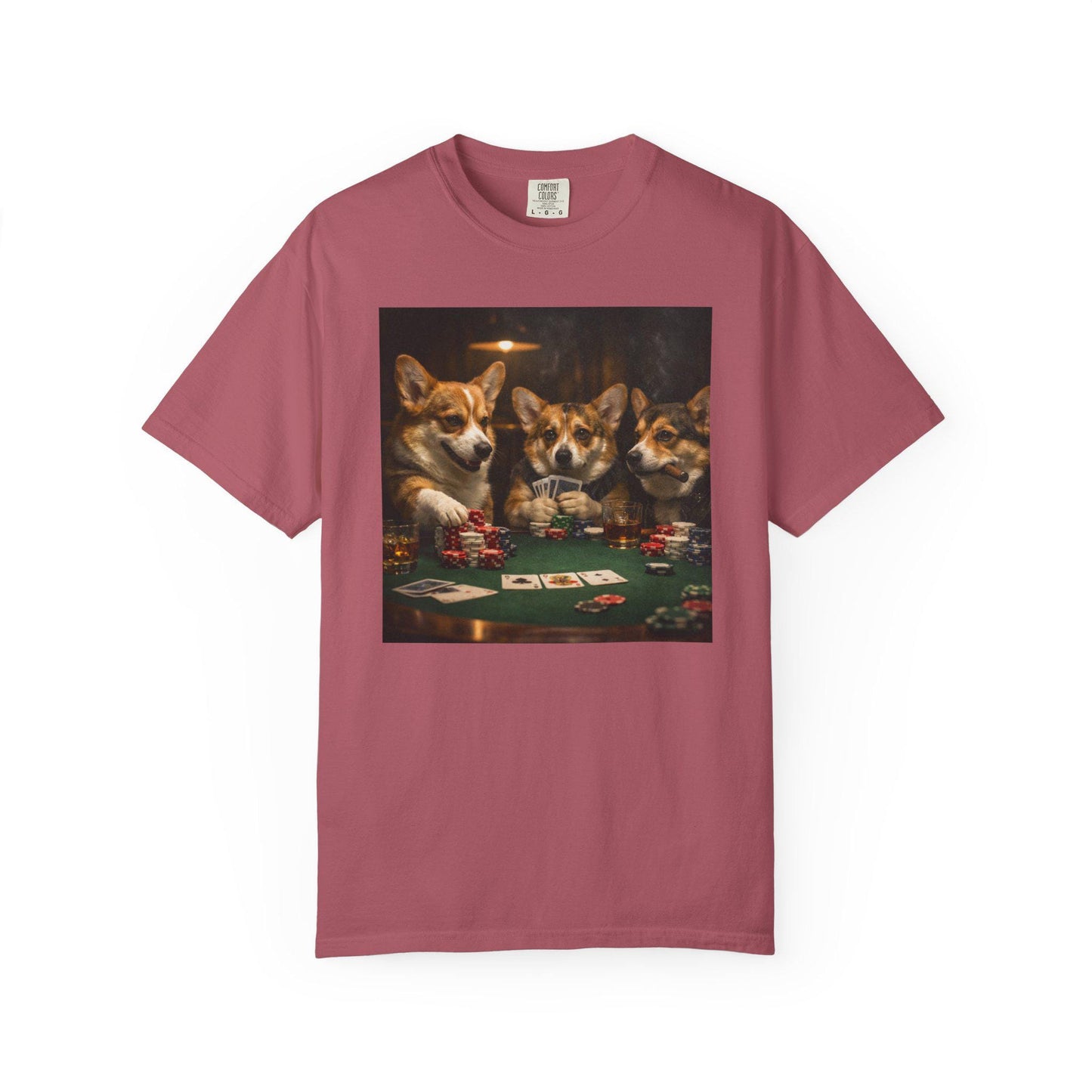 Poker Corgi Shirt, Hilarious Dog Lover T-Shirt, Cursed Humor Meme Tee, Brainrot Tshirt For Friend, Gag Gift Idea For Dog Lover