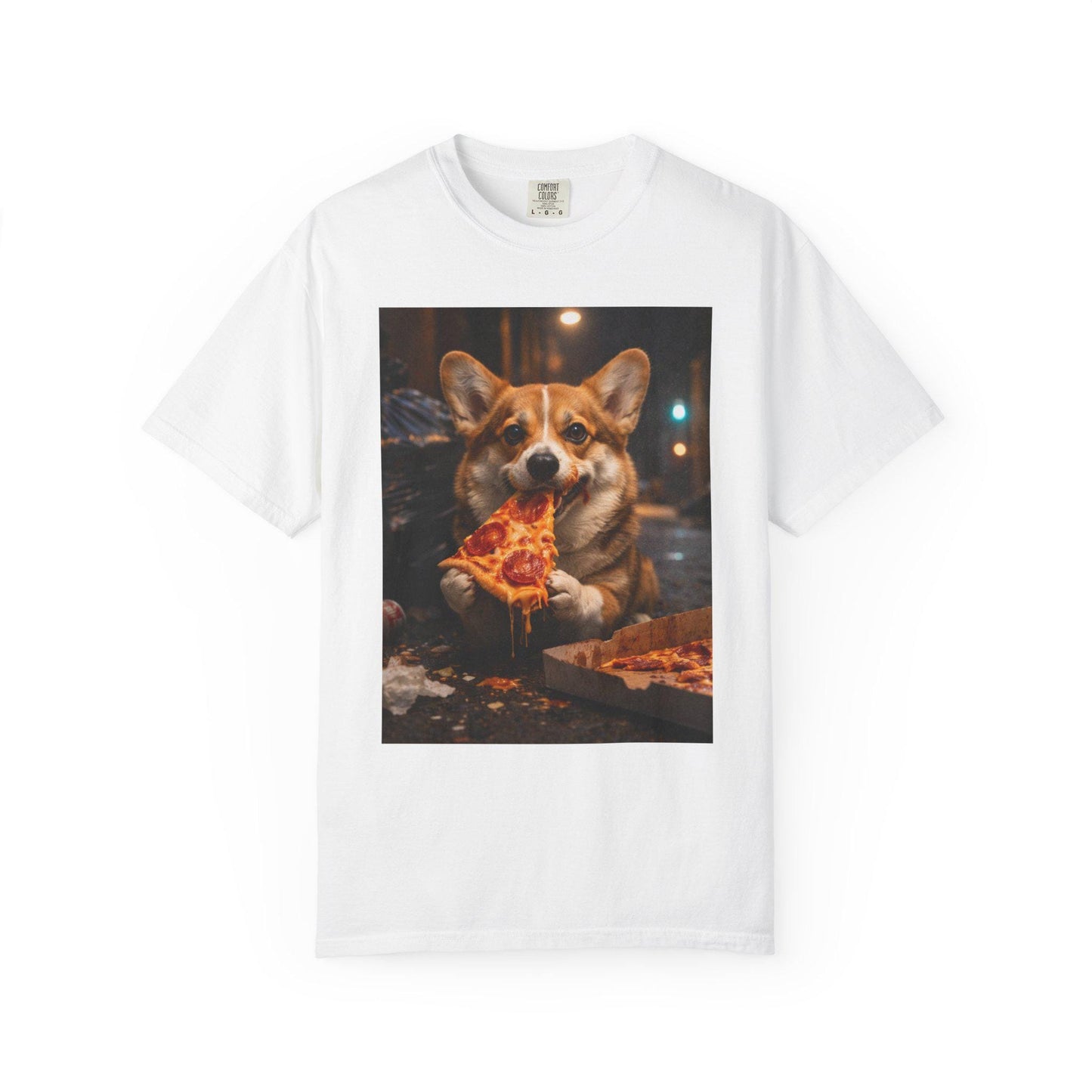 Corgi Shirt, Corgi Eating Pizza T-Shirt, Hilarious Meme Tee, Cursed Humor Tshirt Idea For Friend, Brainrot Gag Gift, Corgi Mom Joke
