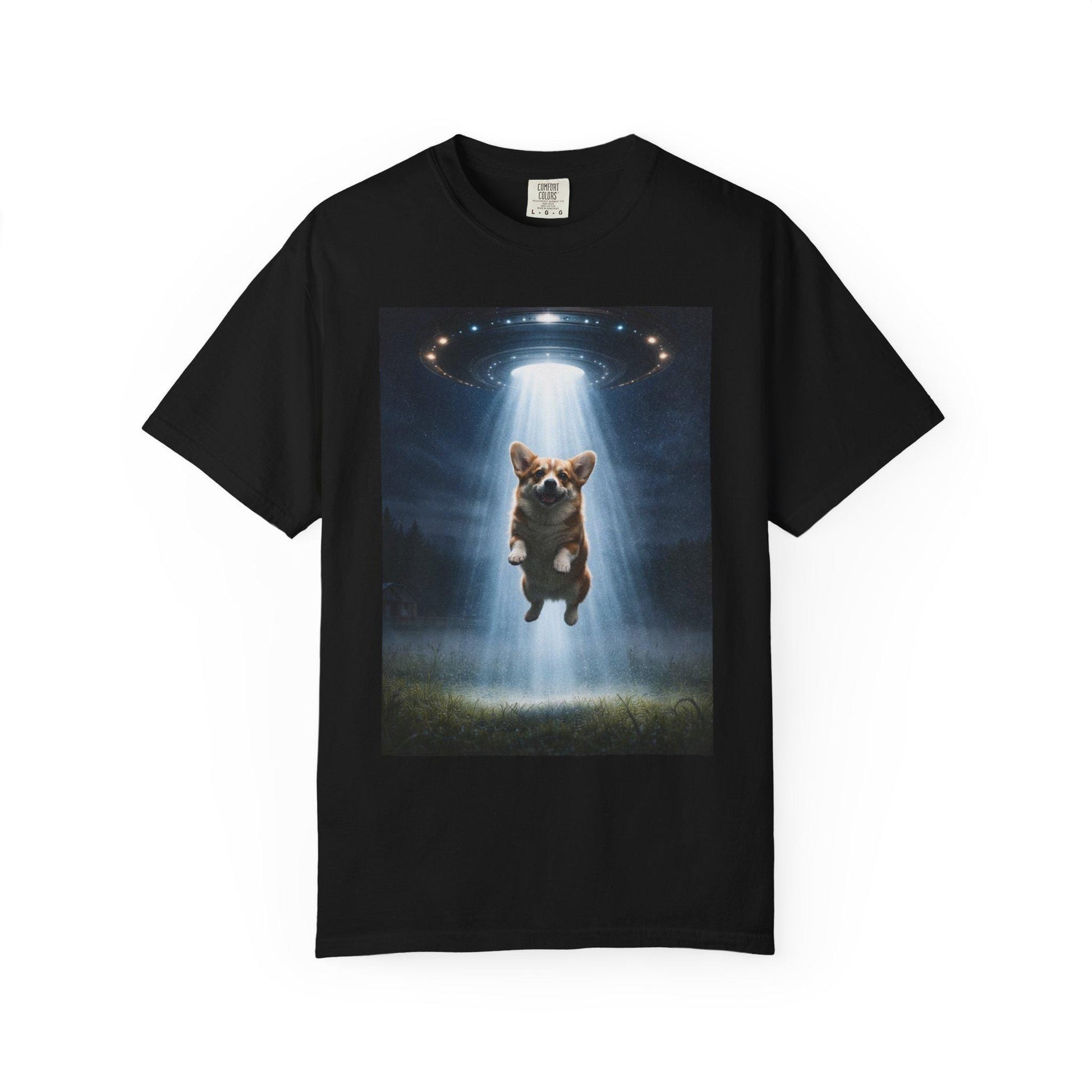 Corgi Shirt, Funny UFO T-Shirt, Hilarious Dog Lover Tshirt Gag Gift, Brainrot Meme Humor Tee, Corgi Mom Idea, Cursed Humor Gifts For Friend