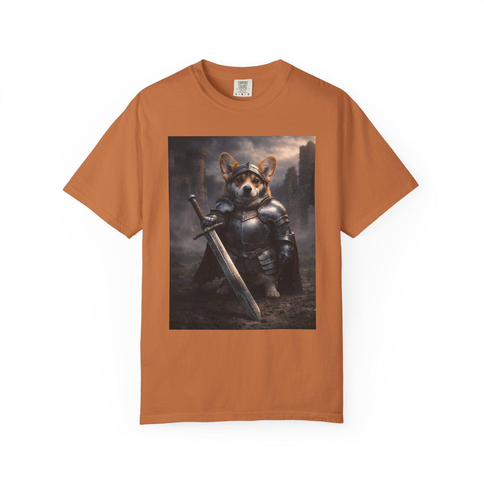 Corgi Shirt, Medieval Knight Dog T-Shirt, Funny Renaissance Corgi Dad TShirt, I Love My Corgi Tee, Hilarious Gag Gift