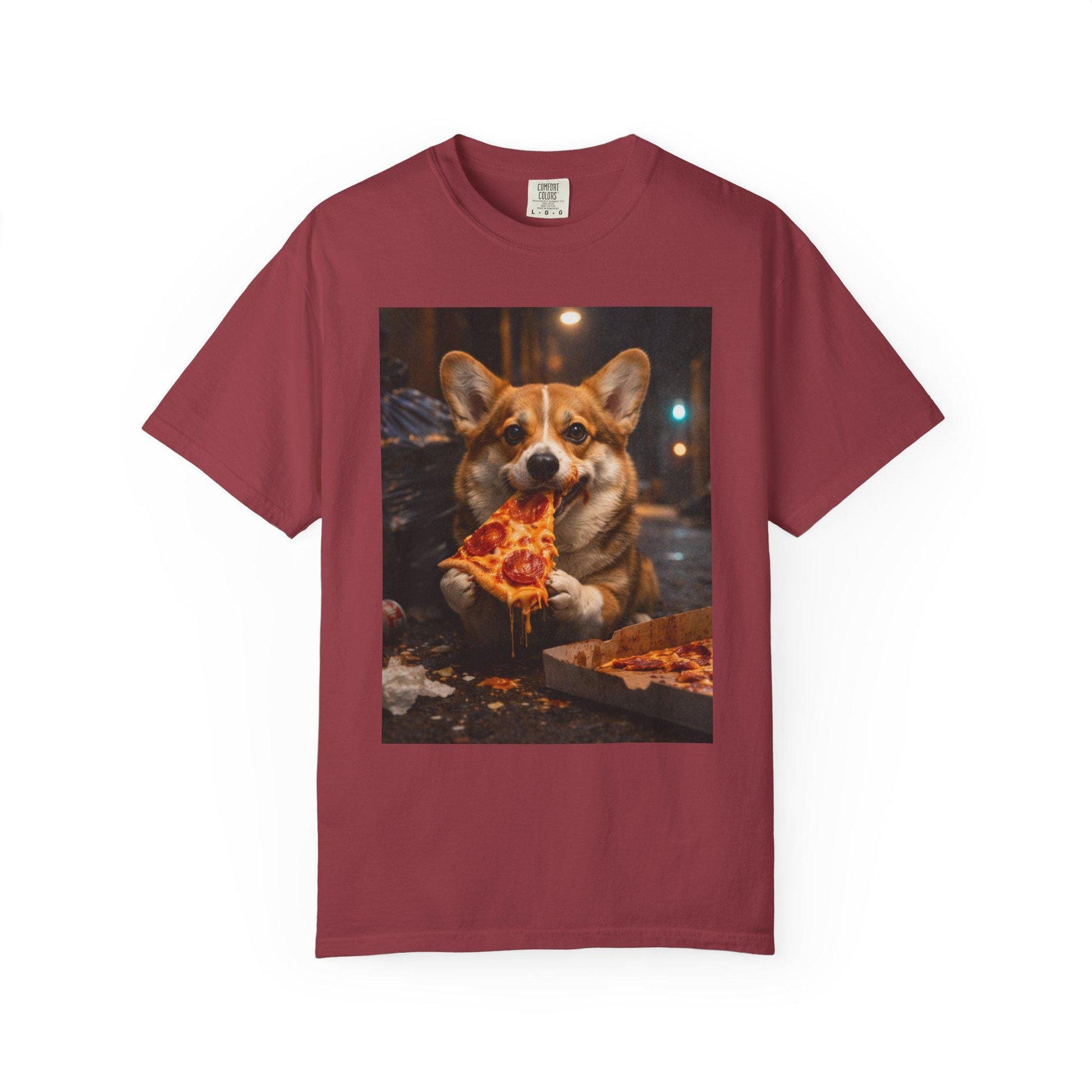 Corgi Shirt, Corgi Eating Pizza T-Shirt, Hilarious Meme Tee, Cursed Humor Tshirt Idea For Friend, Brainrot Gag Gift, Corgi Mom Joke