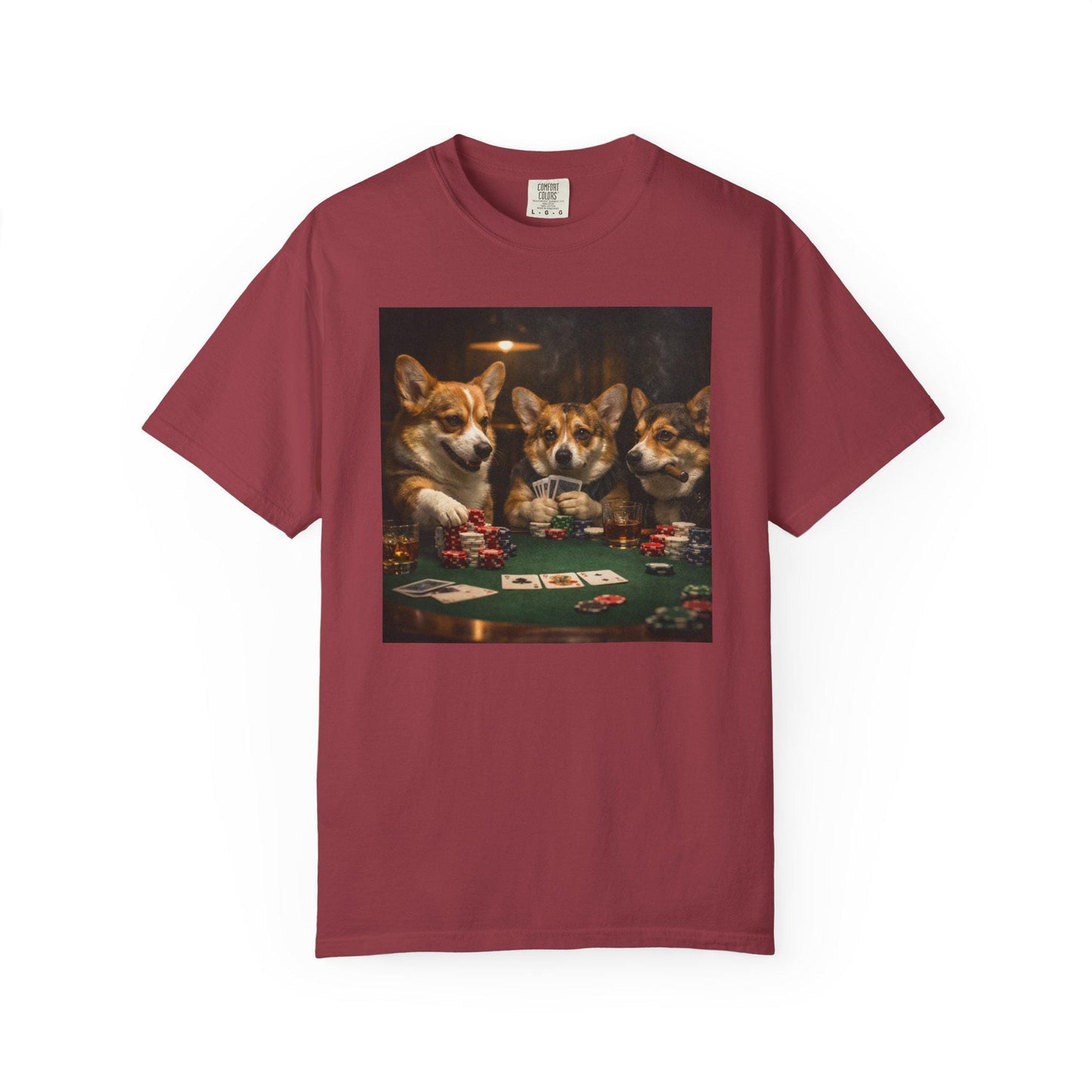 Poker Corgi Shirt, Hilarious Dog Lover T-Shirt, Cursed Humor Meme Tee, Brainrot Tshirt For Friend, Gag Gift Idea For Dog Lover