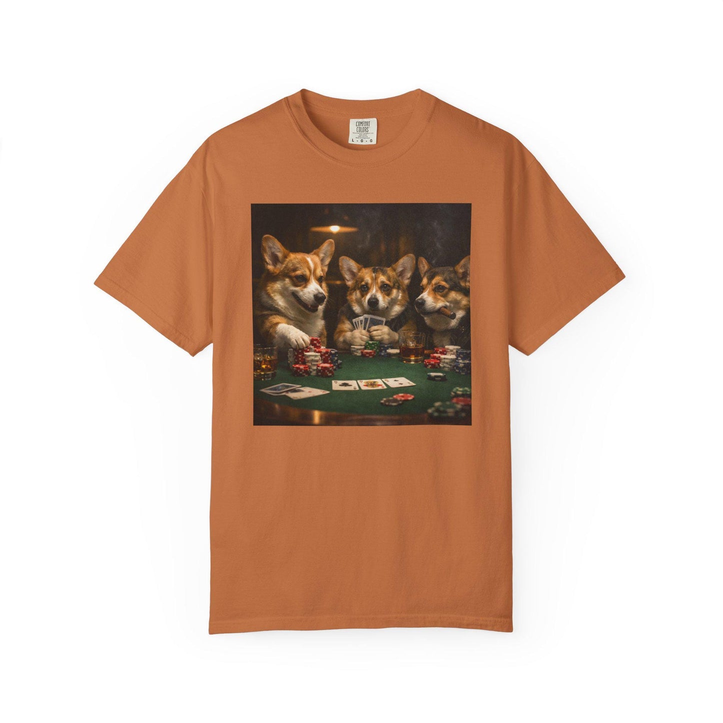 Poker Corgi Shirt, Hilarious Dog Lover T-Shirt, Cursed Humor Meme Tee, Brainrot Tshirt For Friend, Gag Gift Idea For Dog Lover
