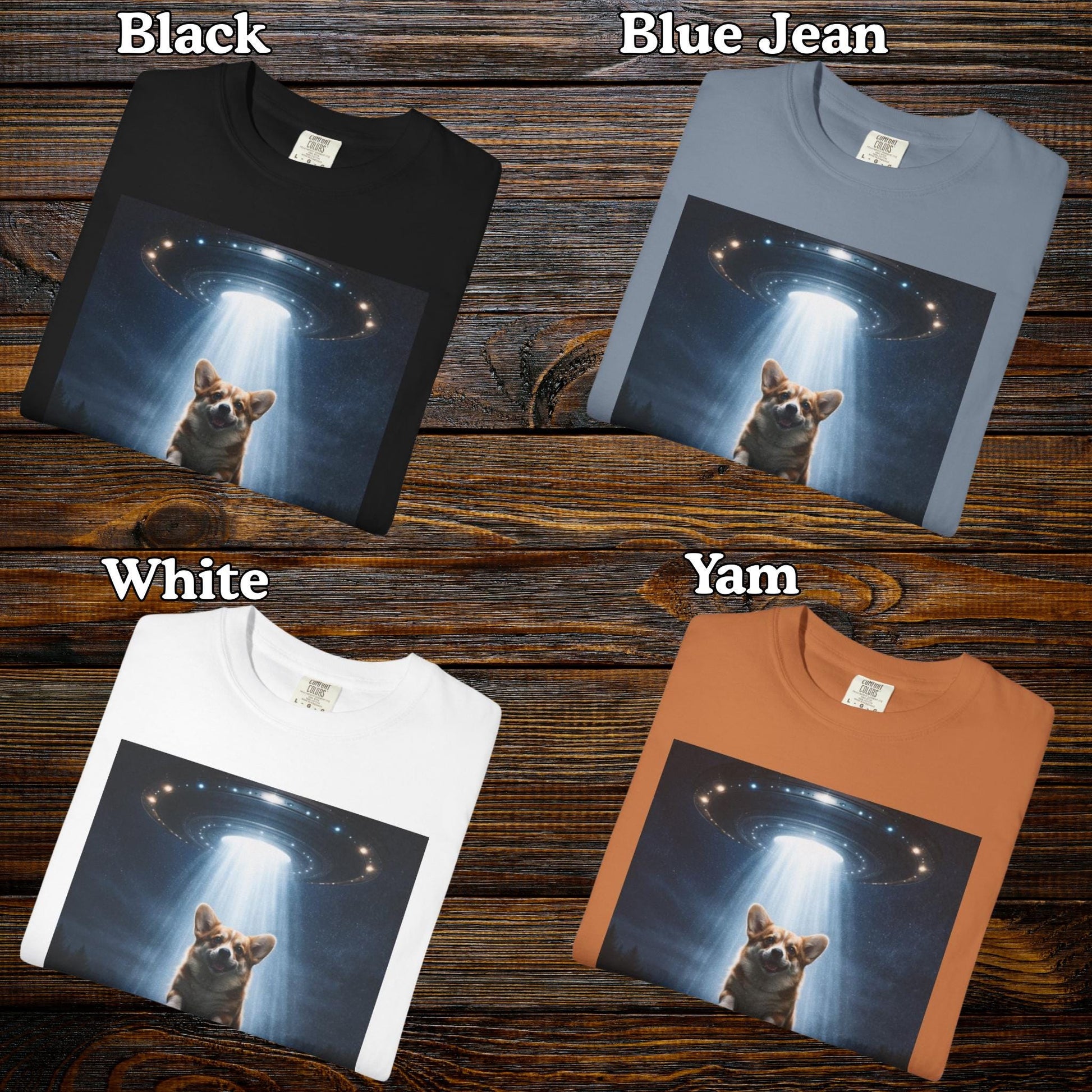 Corgi Shirt, Funny UFO T-Shirt, Hilarious Dog Lover Tshirt Gag Gift, Brainrot Meme Humor Tee, Corgi Mom Idea, Cursed Humor Gifts For Friend