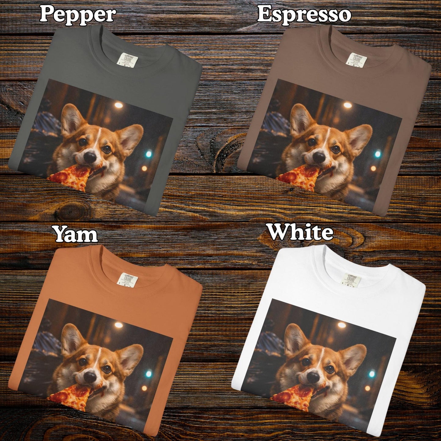 Corgi Shirt, Corgi Eating Pizza T-Shirt, Hilarious Meme Tee, Cursed Humor Tshirt Idea For Friend, Brainrot Gag Gift, Corgi Mom Joke