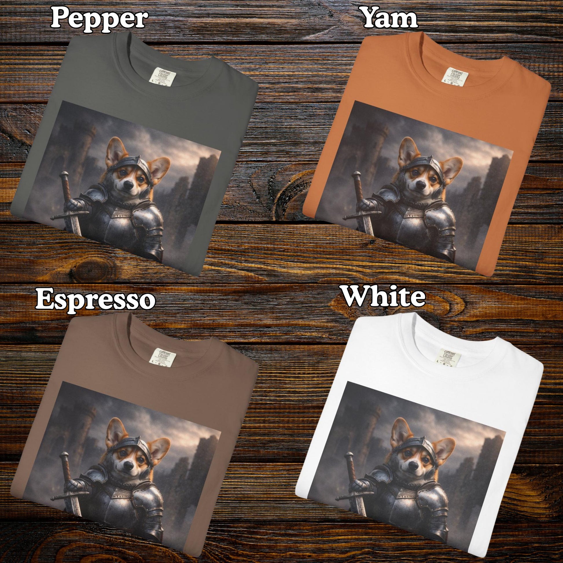 Corgi Shirt, Medieval Knight Dog T-Shirt, Funny Renaissance Corgi Dad TShirt, I Love My Corgi Tee, Hilarious Gag Gift