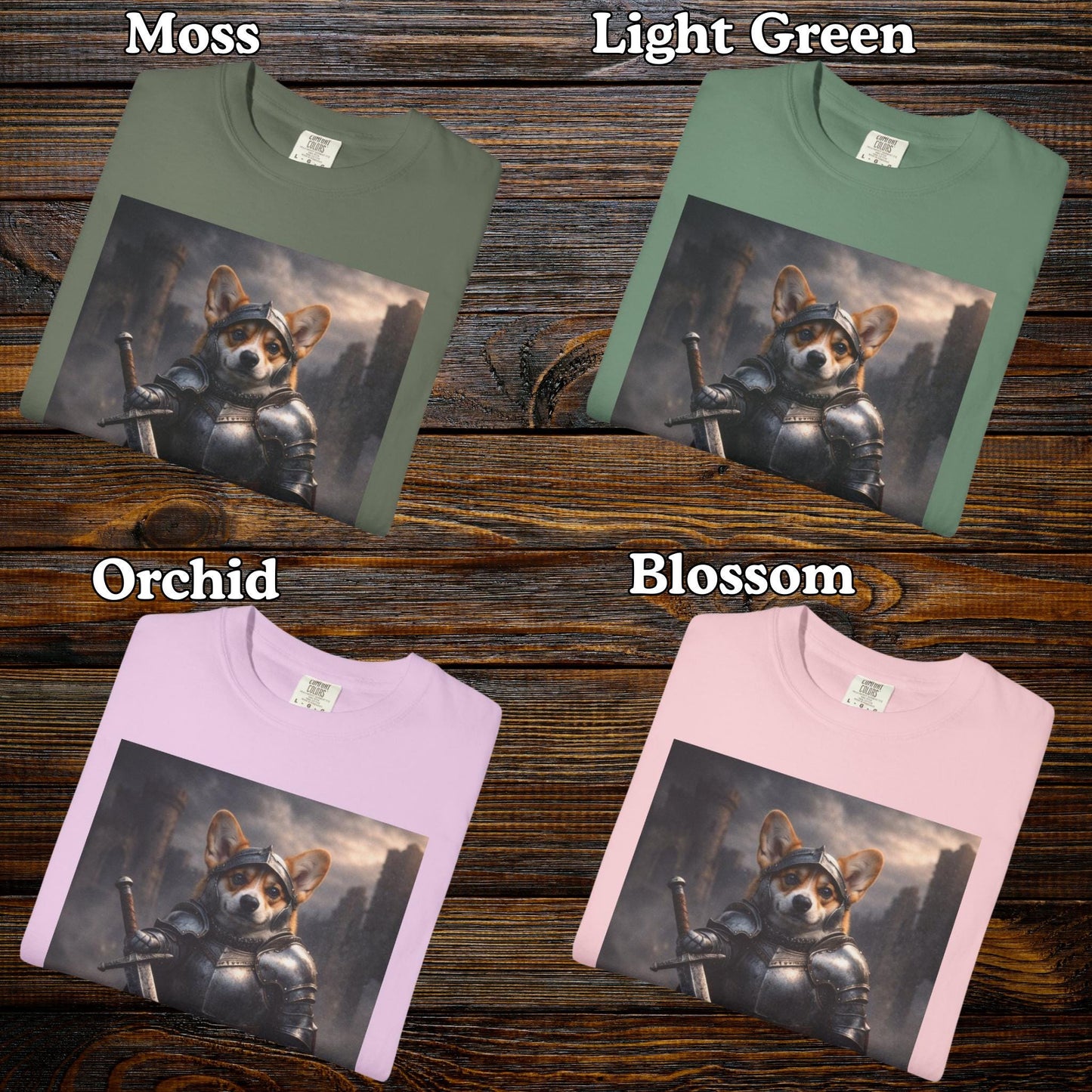 Corgi Shirt, Medieval Knight Dog T-Shirt, Funny Renaissance Corgi Dad TShirt, I Love My Corgi Tee, Hilarious Gag Gift