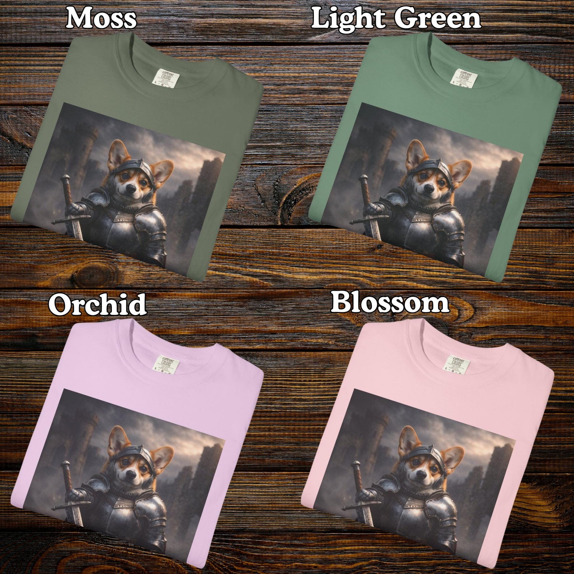 Corgi Shirt, Medieval Knight Dog T-Shirt, Funny Renaissance Corgi Dad TShirt, I Love My Corgi Tee, Hilarious Gag Gift