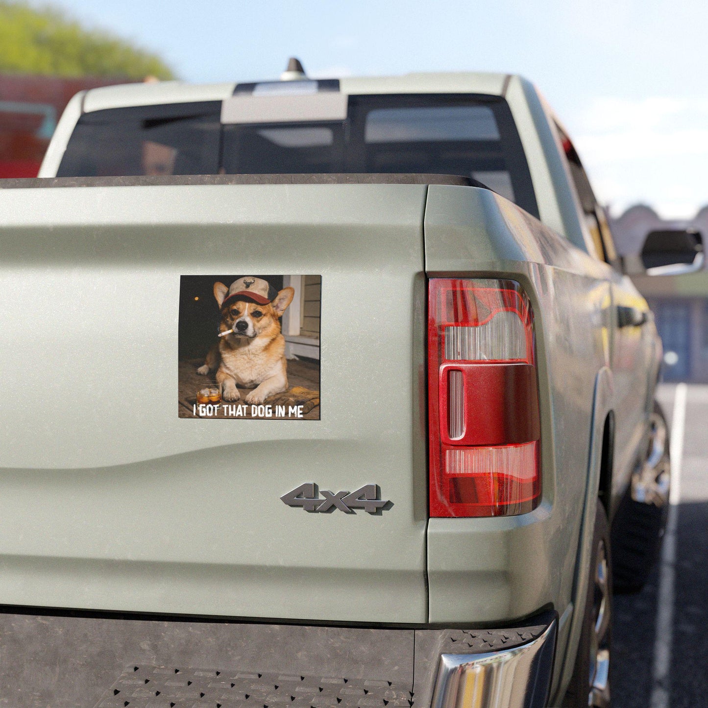 I Got That Dog In Me, Funny Corgi Car Magnet, Dog Dad Truck Bumper Sticker, Blue Collar Man Gag Gift For Husband, Hilarious Meme Humor