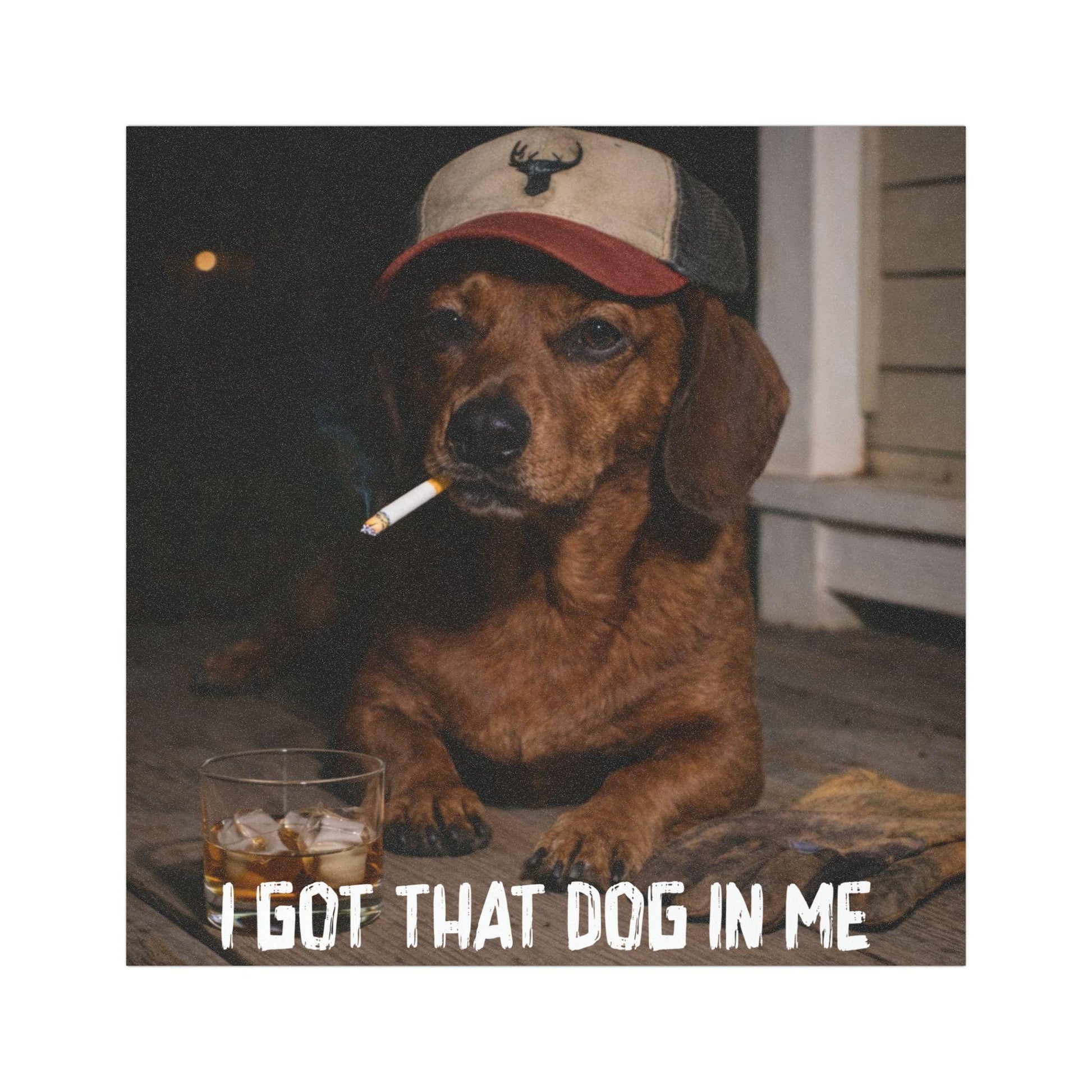 I Got That Dog In Me, Funny Dachshund Car Magnet, Dog Dad Truck Blue Collar Man Gag Gift For Husband, Hilarious Dawg Owner Meme Humor