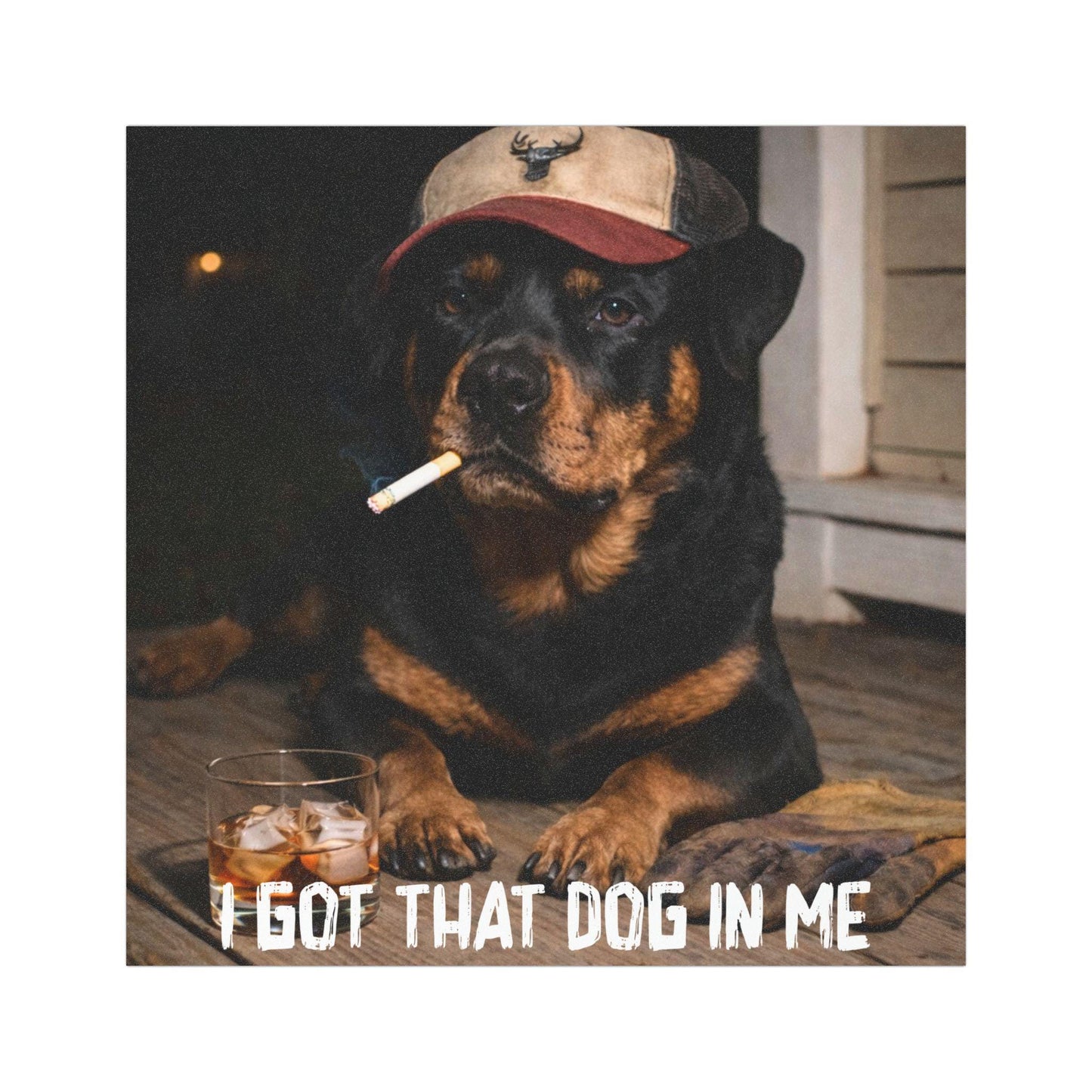 I Got That Dog In Me, Funny Rottweiler Car Magnet, Dog Dad Truck Blue Collar Man Gag Gift For Husband, Hilarious Dawg Owner Meme Humor