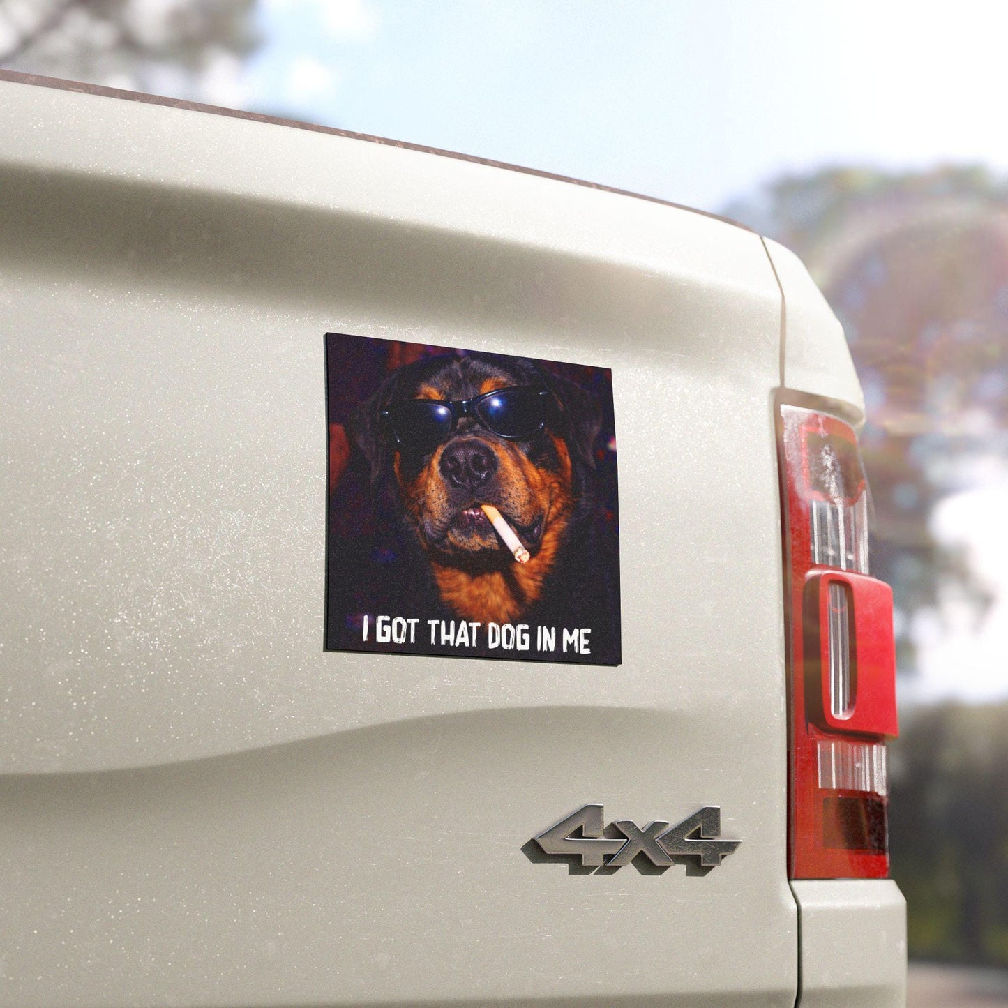 Funny Rottweiler Car Magnet, Hilarious Smoking Night Club Dogs, Waterproof Party Animal Lover Gag Gift, I Got That Dog In Me y2k Meme Humor