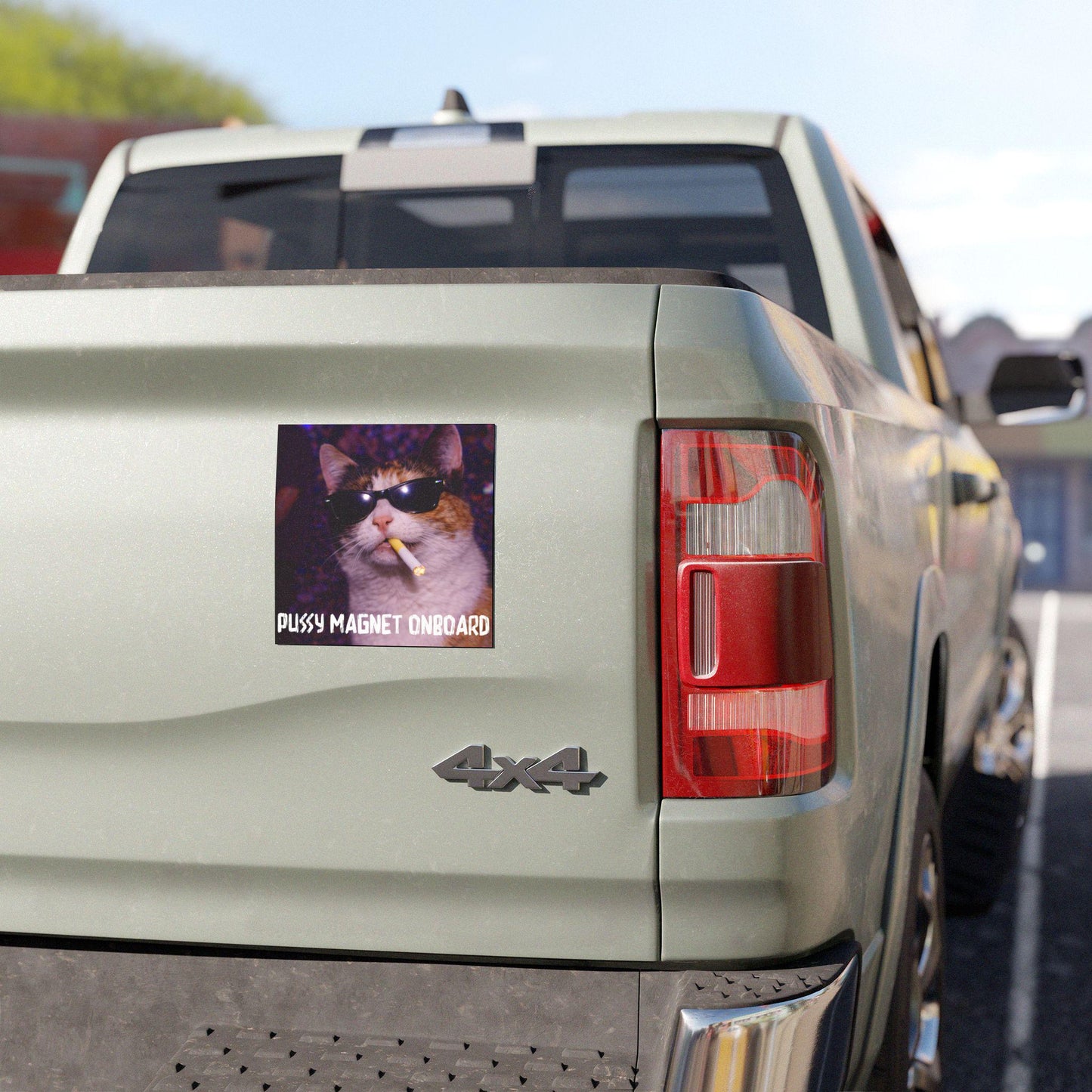 Funny Calico Cat Car Magnet, Hilarious Smoking Night Club Cats, Outdoor Waterproof Party Animal Lover Gag Gift, y2k Don't Tailgate Me Kitty