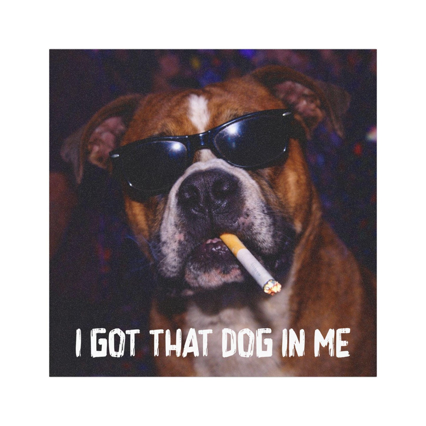 Funny Boxer Car Magnet, Hilarious Smoking Night Club Dogs, Outdoor Waterproof Party Animal Lover Gag Gift, I Got That Dog In Me y2k Dawg