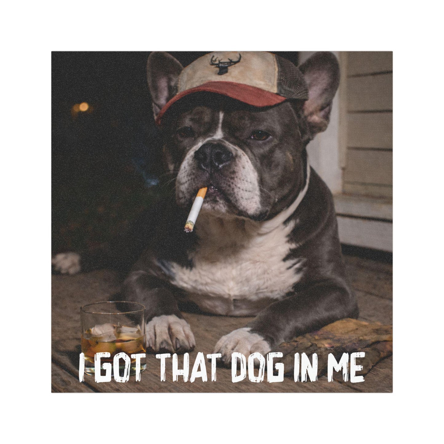 I Got That Dog In Me, Funny French Bulldog Car Magnet, Frenchie Dog Dad Bumper Sticker, Blue Collar Man Gag Gift For Husband, Meme Humor