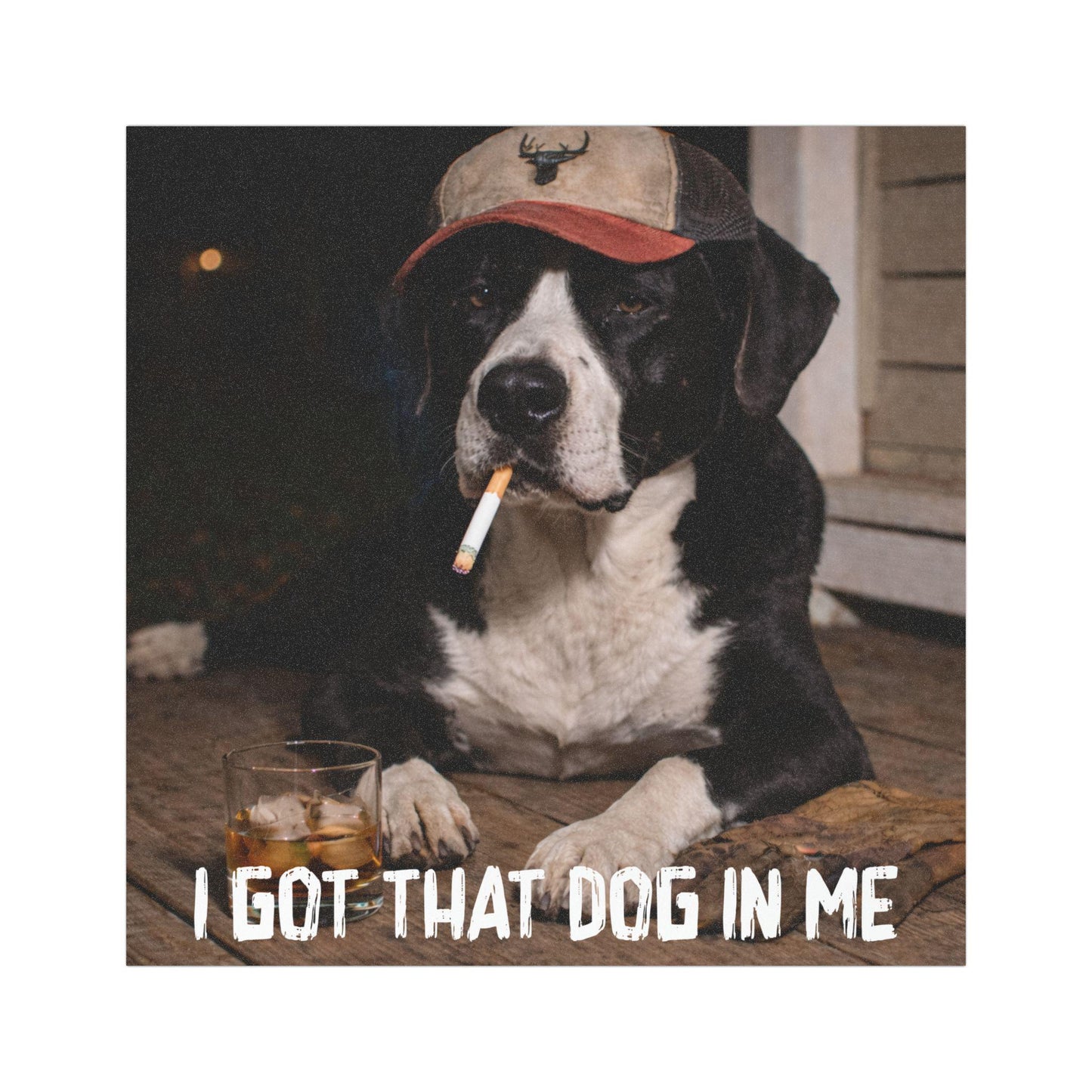 I Got That Dog In Me, Funny Black & White Mixed Breed Car Magnet, Dog Dad Bumper Sticker, Blue Collar Man Gag Gift For Husband, Meme Humor
