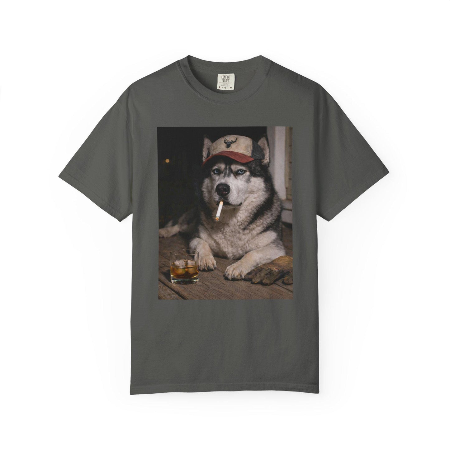 Funny Husky Shirt, Dog Dad T-Shirt, Blue Collar Man Gag Gift Tee For Husband, Siberian Husky Meme Humor Comfort Colors® Tshirt