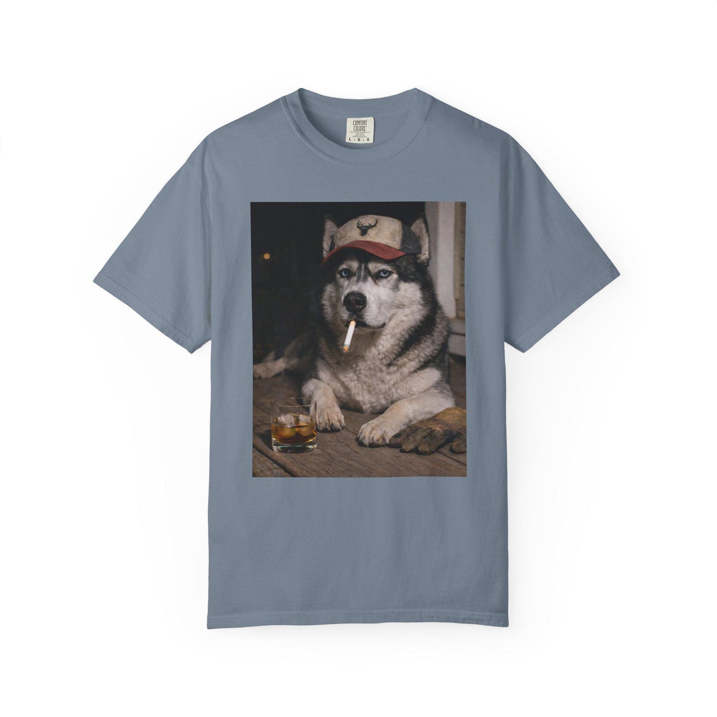 Funny Husky Shirt, Dog Dad T-Shirt, Blue Collar Man Gag Gift Tee For Husband, Siberian Husky Meme Humor Comfort Colors® Tshirt