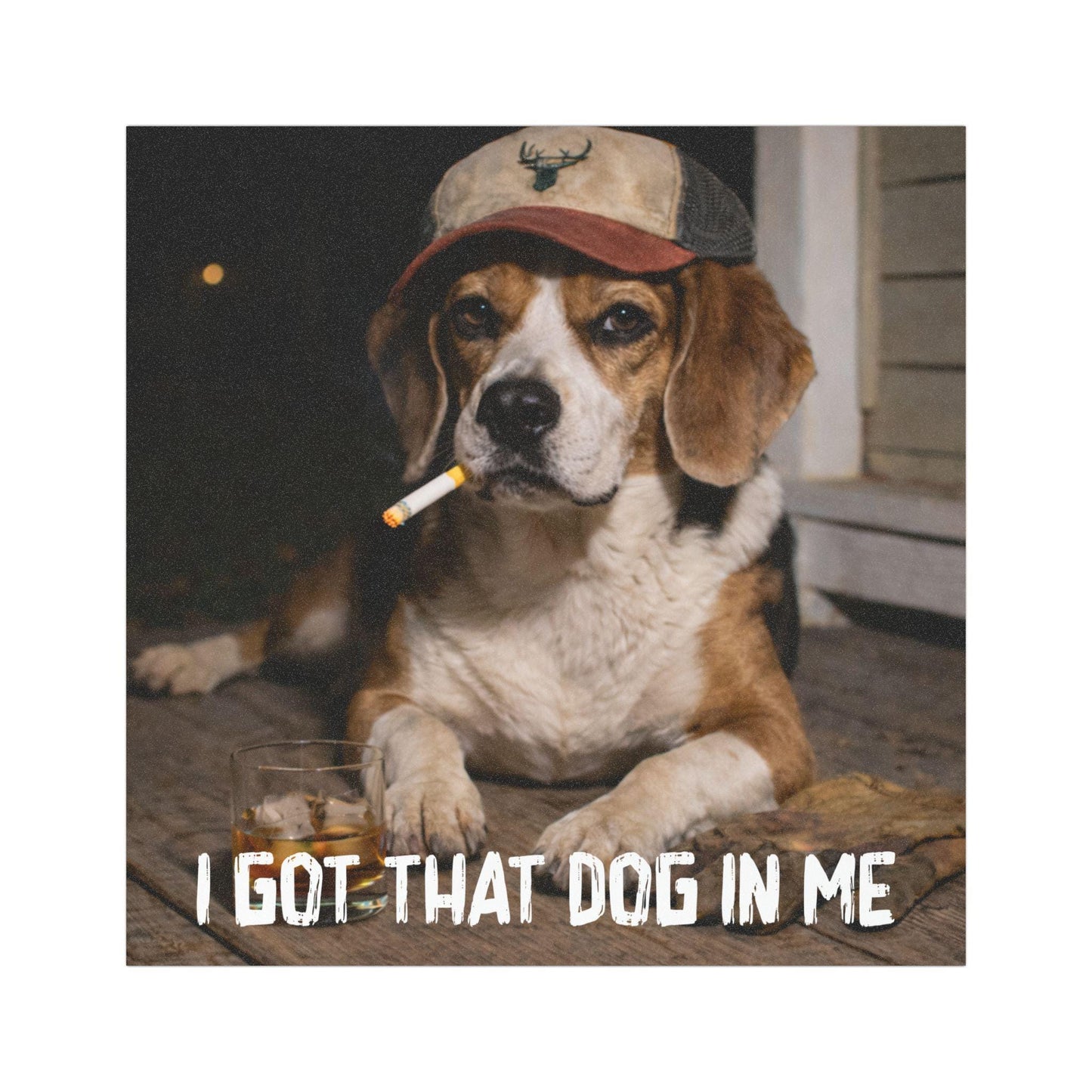 I Got That Dog In Me Funny Beagle Car Magnet, Dog Dad Bumper Sticker, Blue Collar Man Gag Gift For Husband, Hilarious Meme Humor