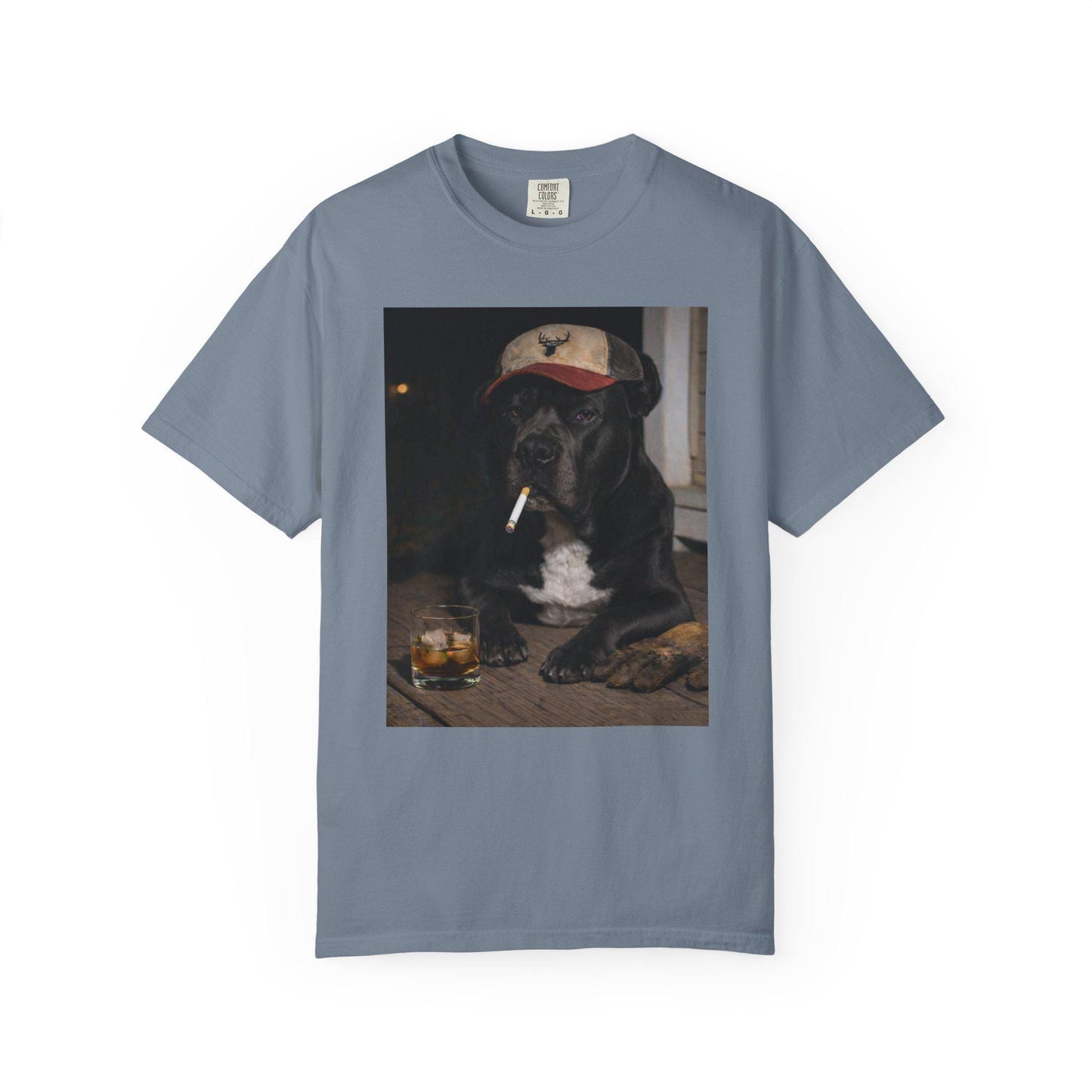 Funny Cane Corso Shirt, Dog Dad T-Shirt, Blue Collar Man Gag Gift Tee For Husband, Hilarious Meme Comfort Colors® Tshirt, Dog Smoking Shirt