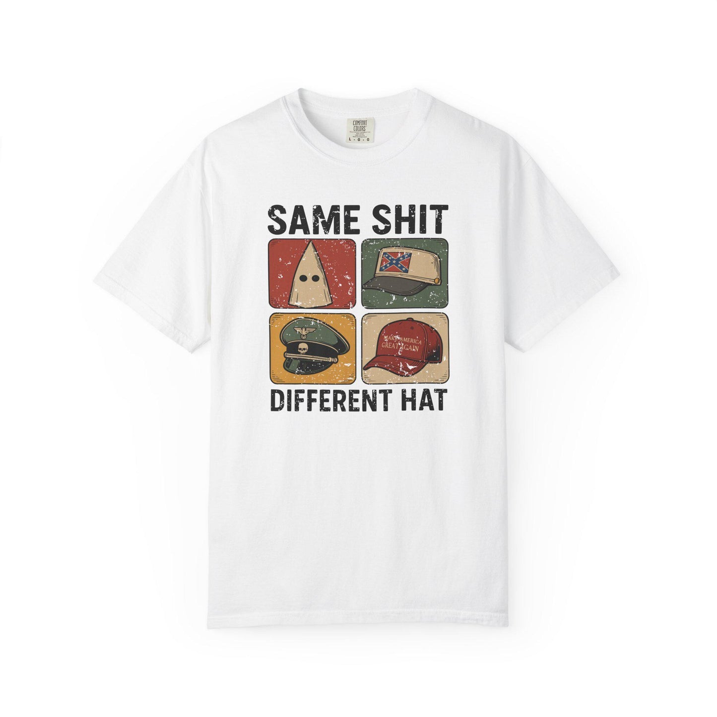 Same Shit Different Hat TShirt, Anti Trump Anti MAGA Political T-shirt, Funny Protest Graphic Tee, Dark Humor Shirt, FDT Gift For Democrat