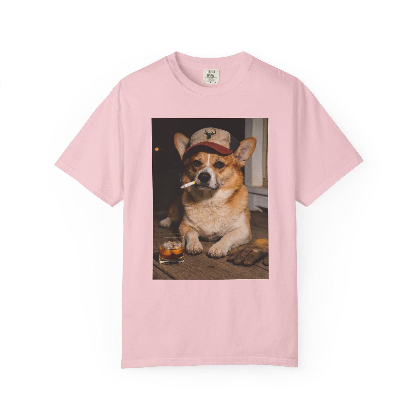 Funny Corgi Shirt, Dog Dad T-Shirt, Blue Collar Man Gag Gift Tee For Husband, Hilarious Meme Humor Comfort Colors® Tshirt