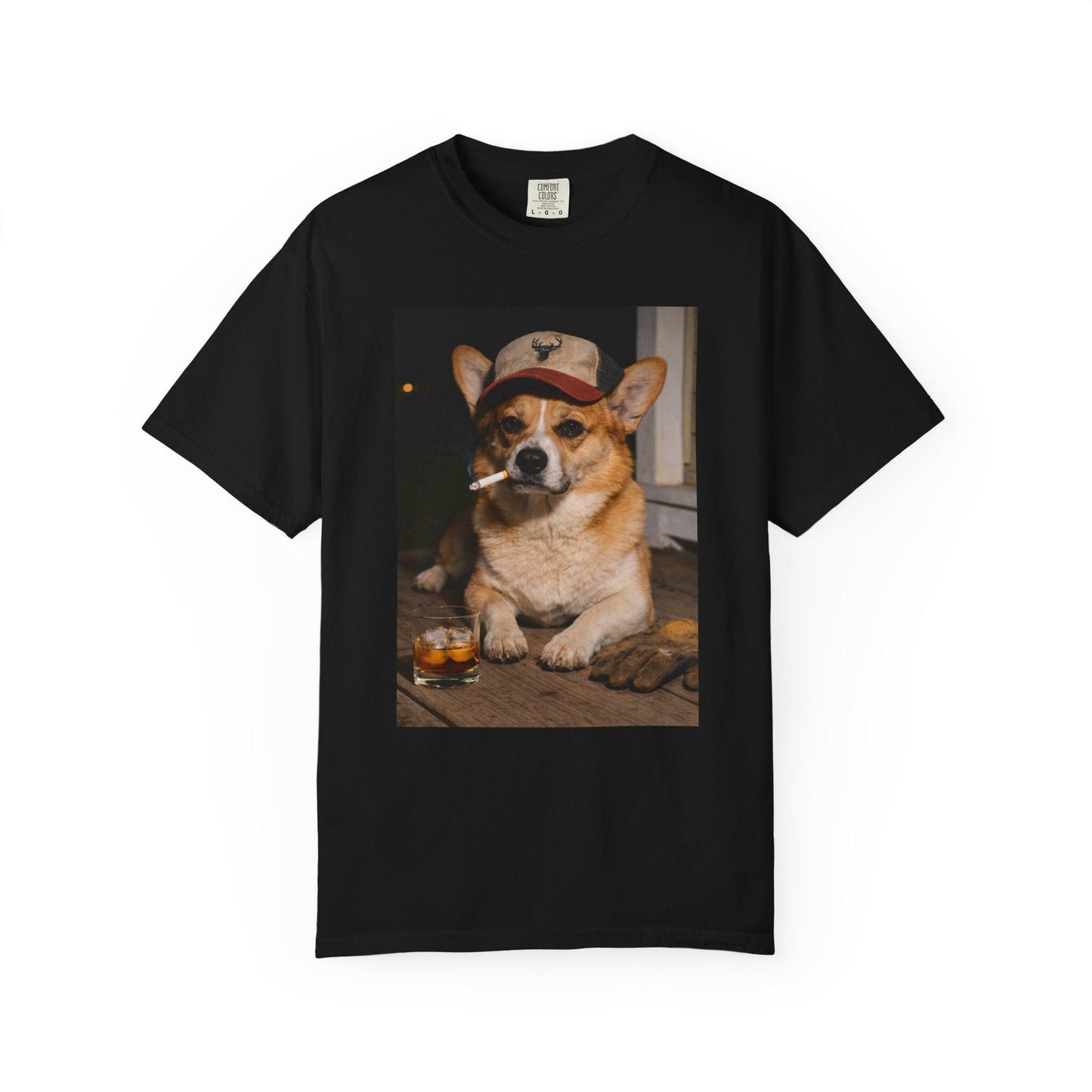 Funny Corgi Shirt, Dog Dad T-Shirt, Blue Collar Man Gag Gift Tee For Husband, Hilarious Meme Humor Comfort Colors® Tshirt