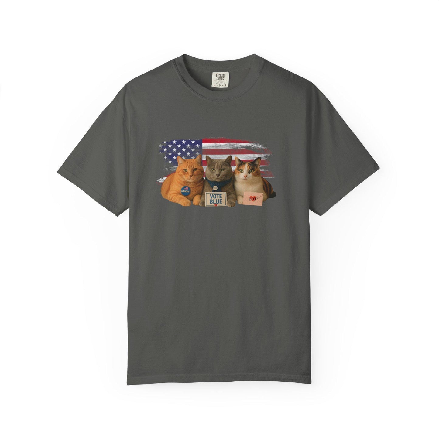 Anti Trump Cat Shirt, Funny Kitty Lover Gag Gift, Hilarious Political Leftist T-Shirt, Progressive Pro-Democracy Tshirt, FDT Protest Tee